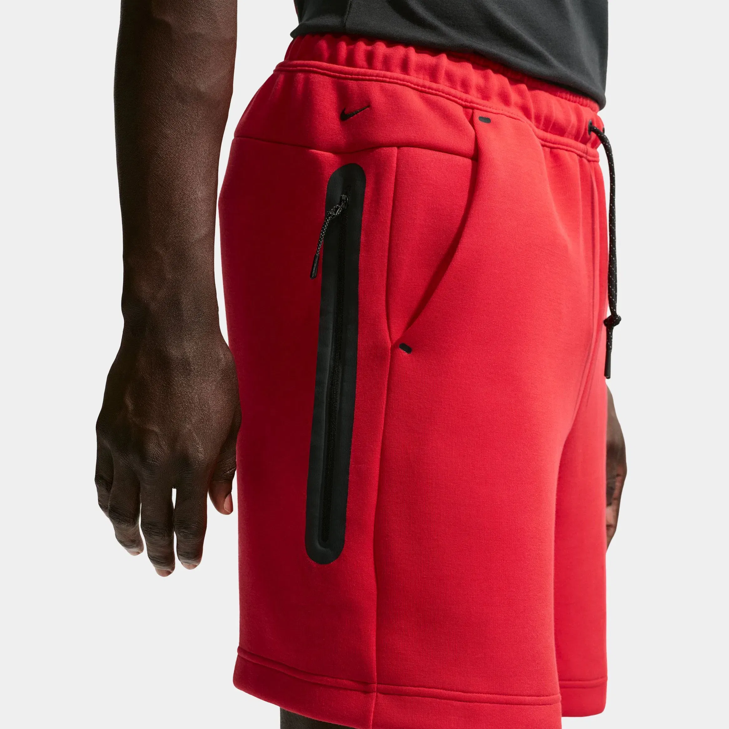 Nike Tech Fleece Mens Shorts (Speed Red/White)