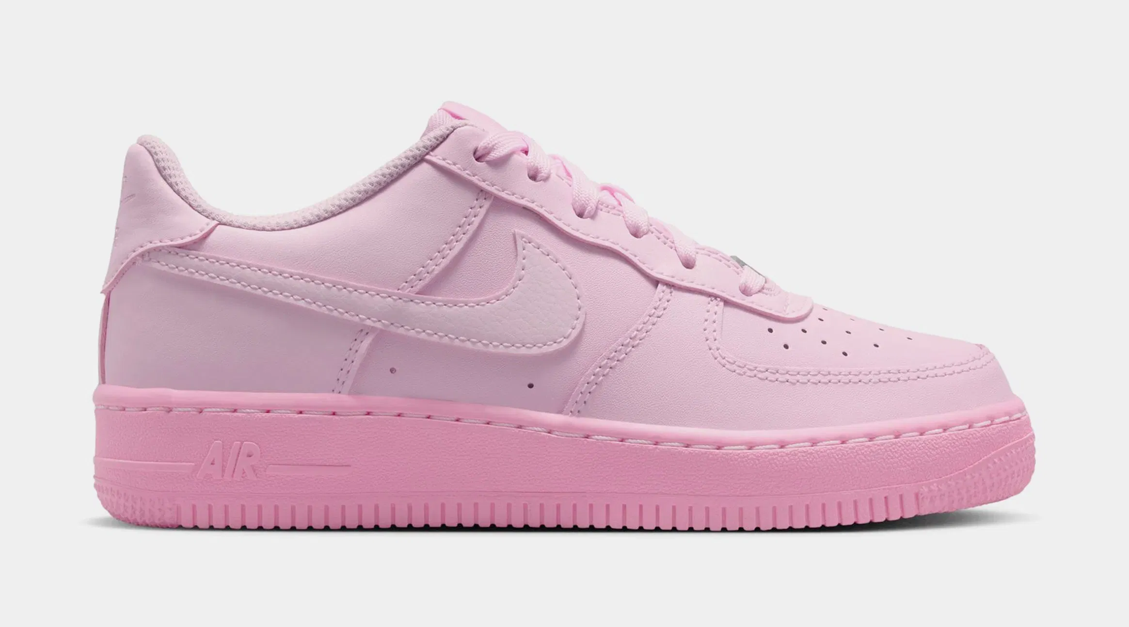 Nike Air Force 1 Grade School Lifestyle Shoes (Pink Foam/Pink Foam/Pink Rise)