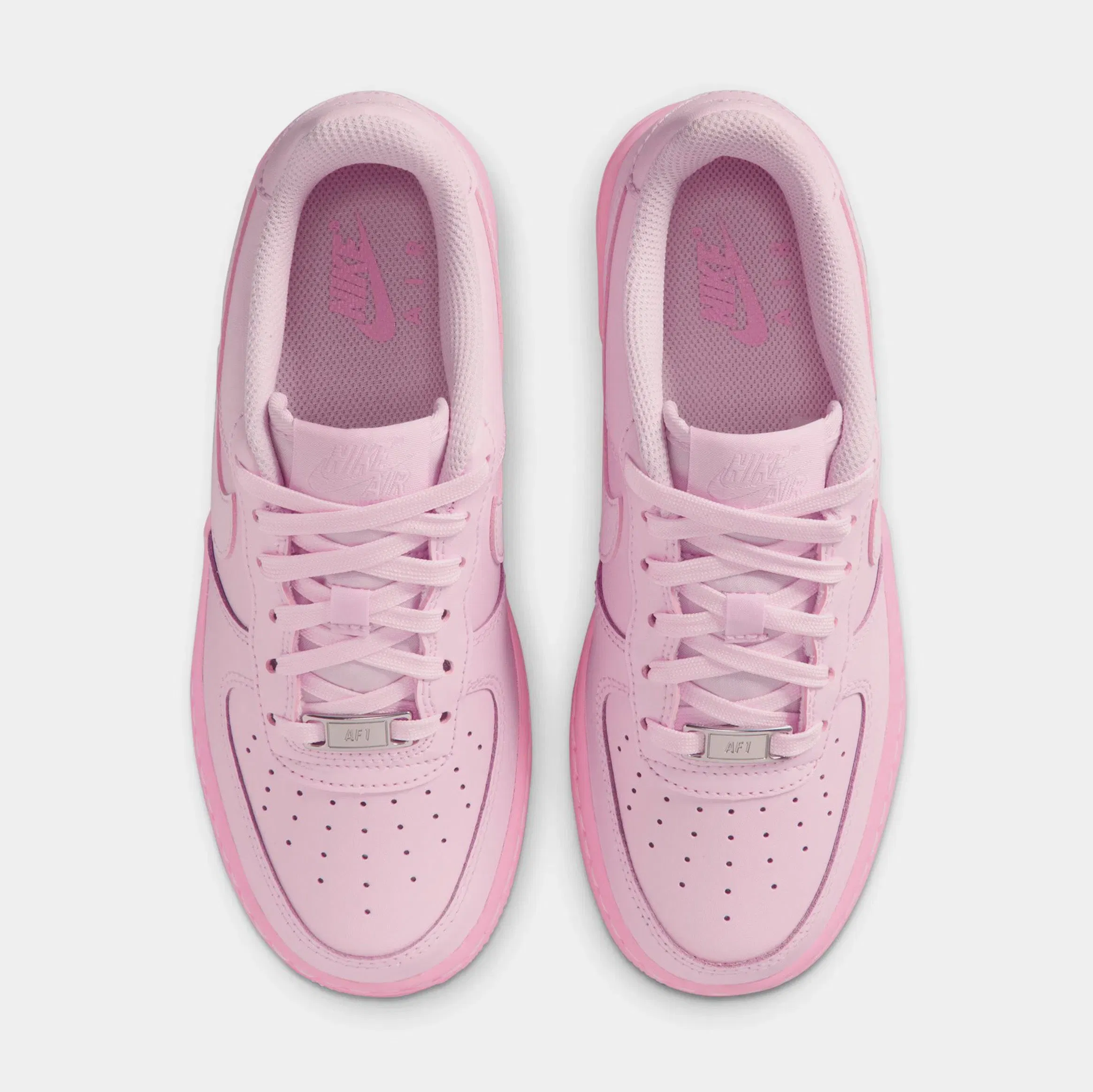Nike Air Force 1 Grade School Lifestyle Shoes (Pink Foam/Pink Foam/Pink Rise)