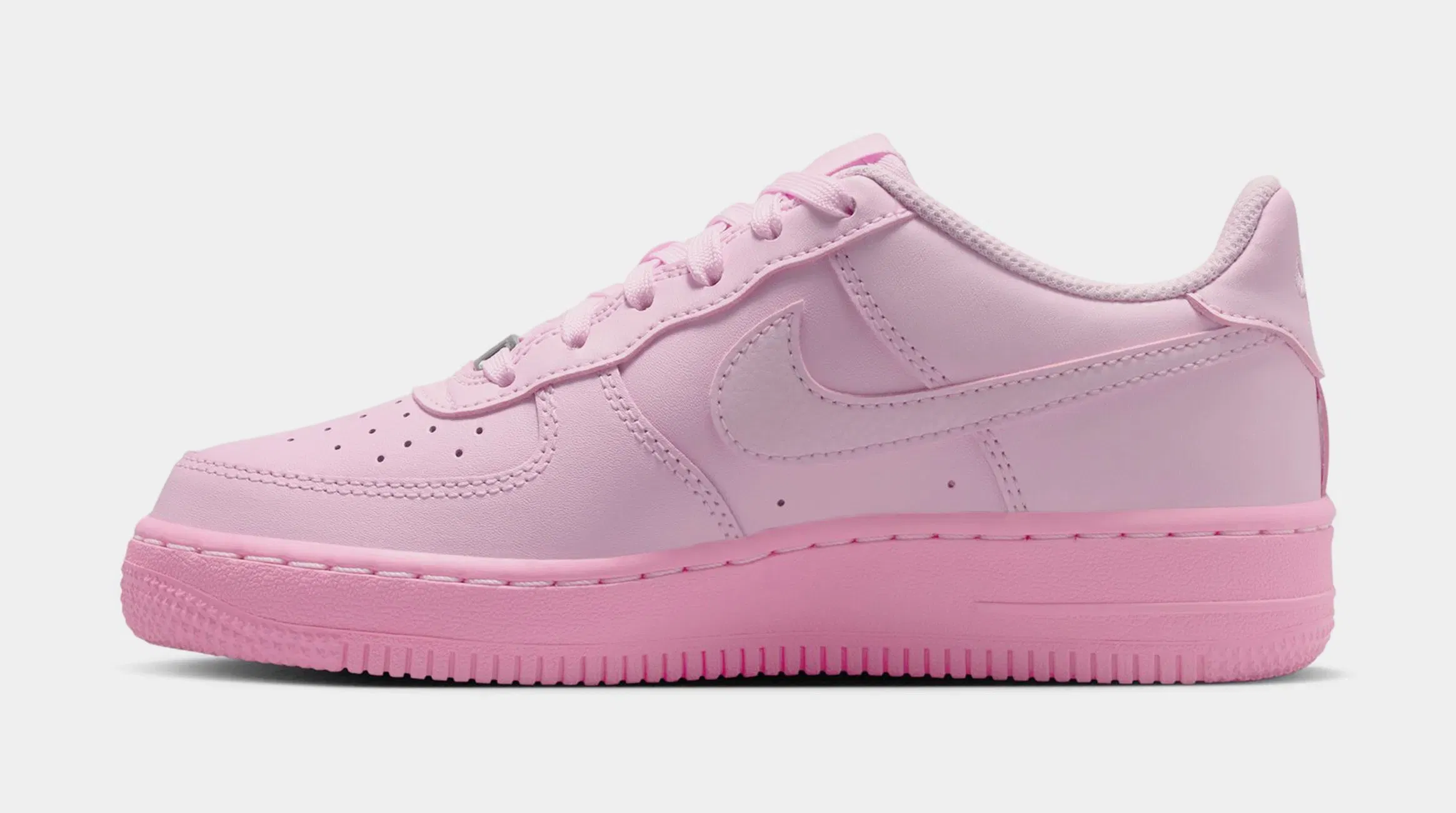 Nike Air Force 1 Grade School Lifestyle Shoes (Pink Foam/Pink Foam/Pink Rise)