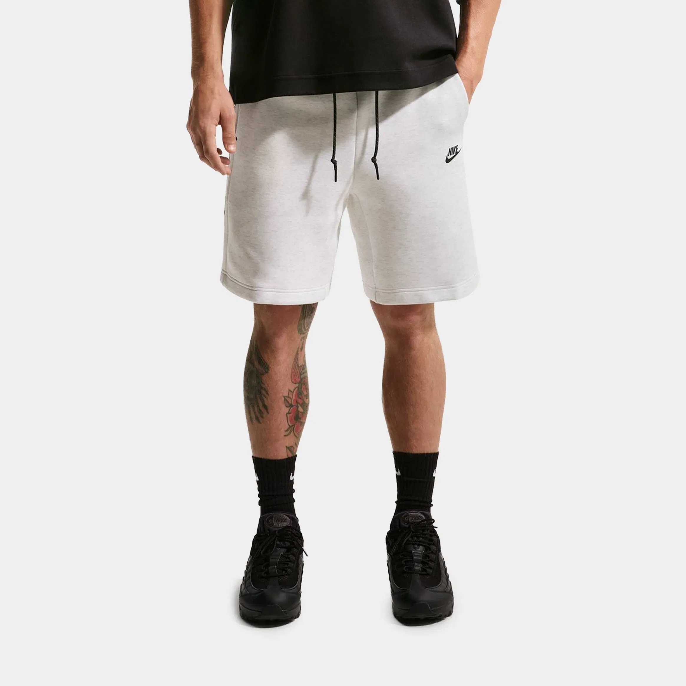 Nike Tech Fleece Mens Shorts (Birch Heather/Black)