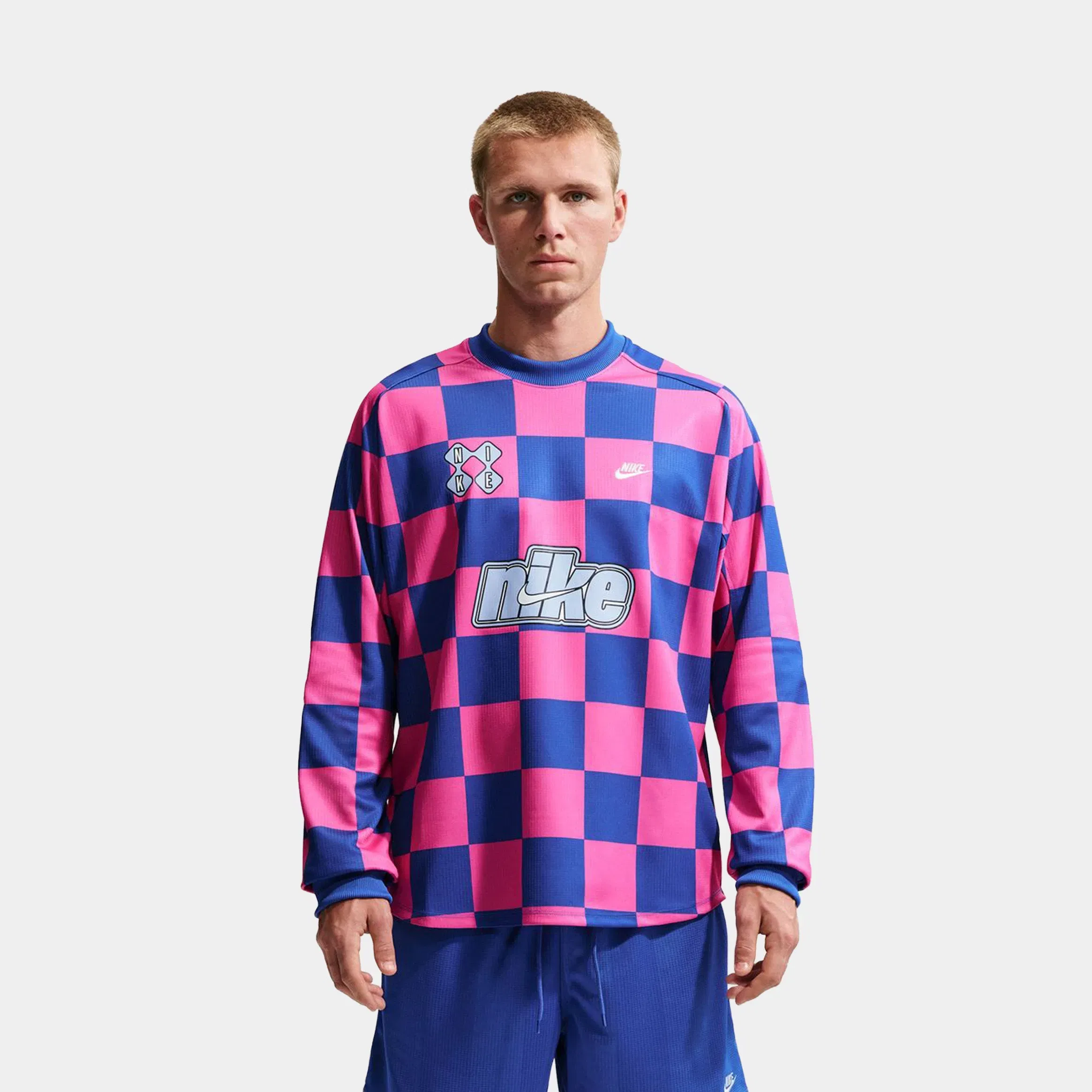 Nike Sportswear Club Goalie Mens Jersey (Game Royal/Pinksicle/Hydrogen Blue)