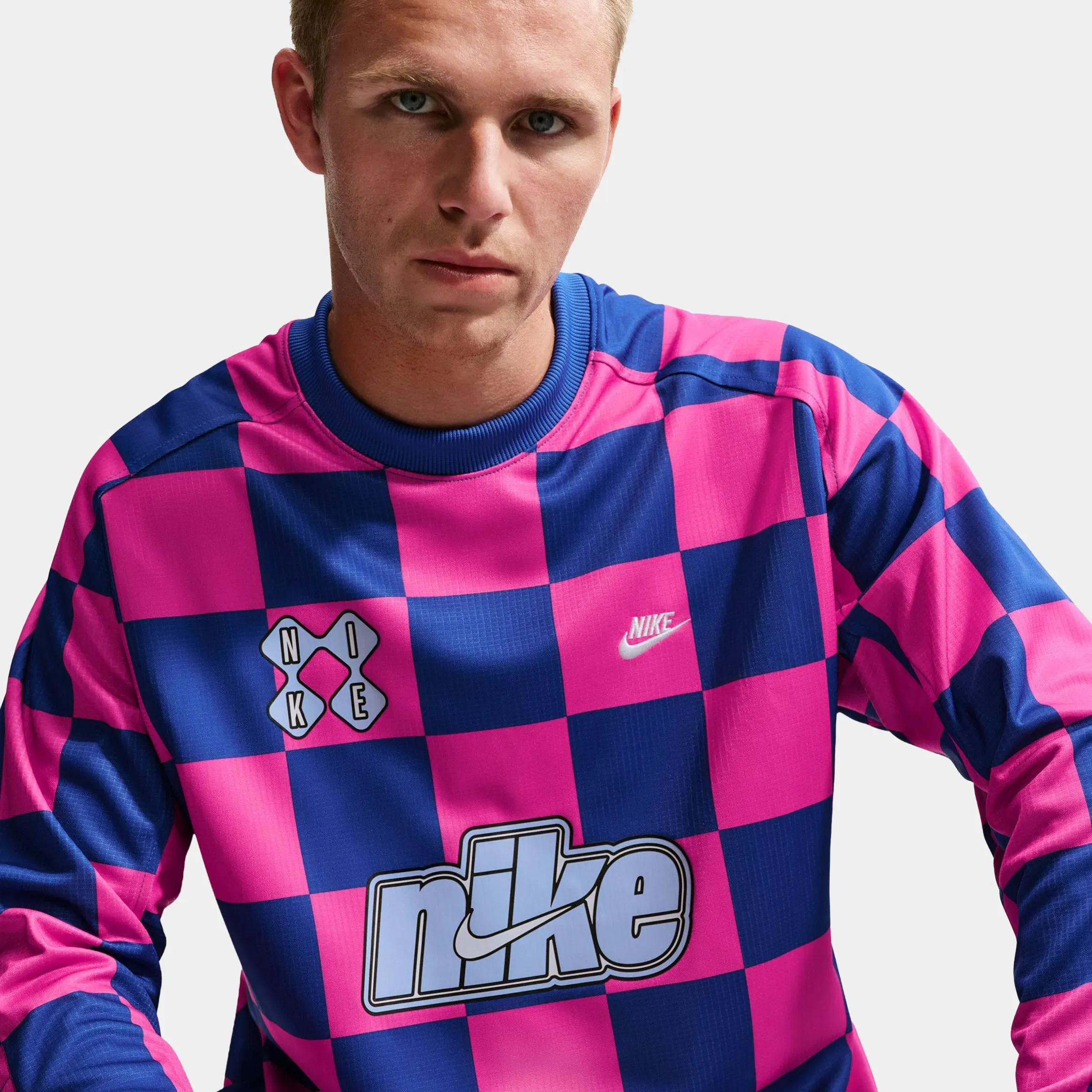 Nike Sportswear Club Goalie Mens Jersey (Game Royal/Pinksicle/Hydrogen Blue)