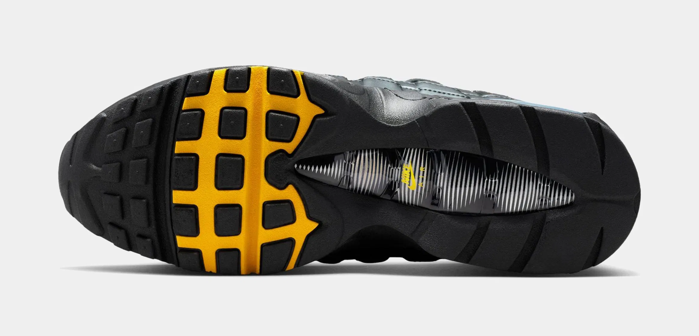 Nike Air Max 95 Big Bubble Total 90 Mens Running Shoes ( Black/University Gold/Metallic Silver/White)