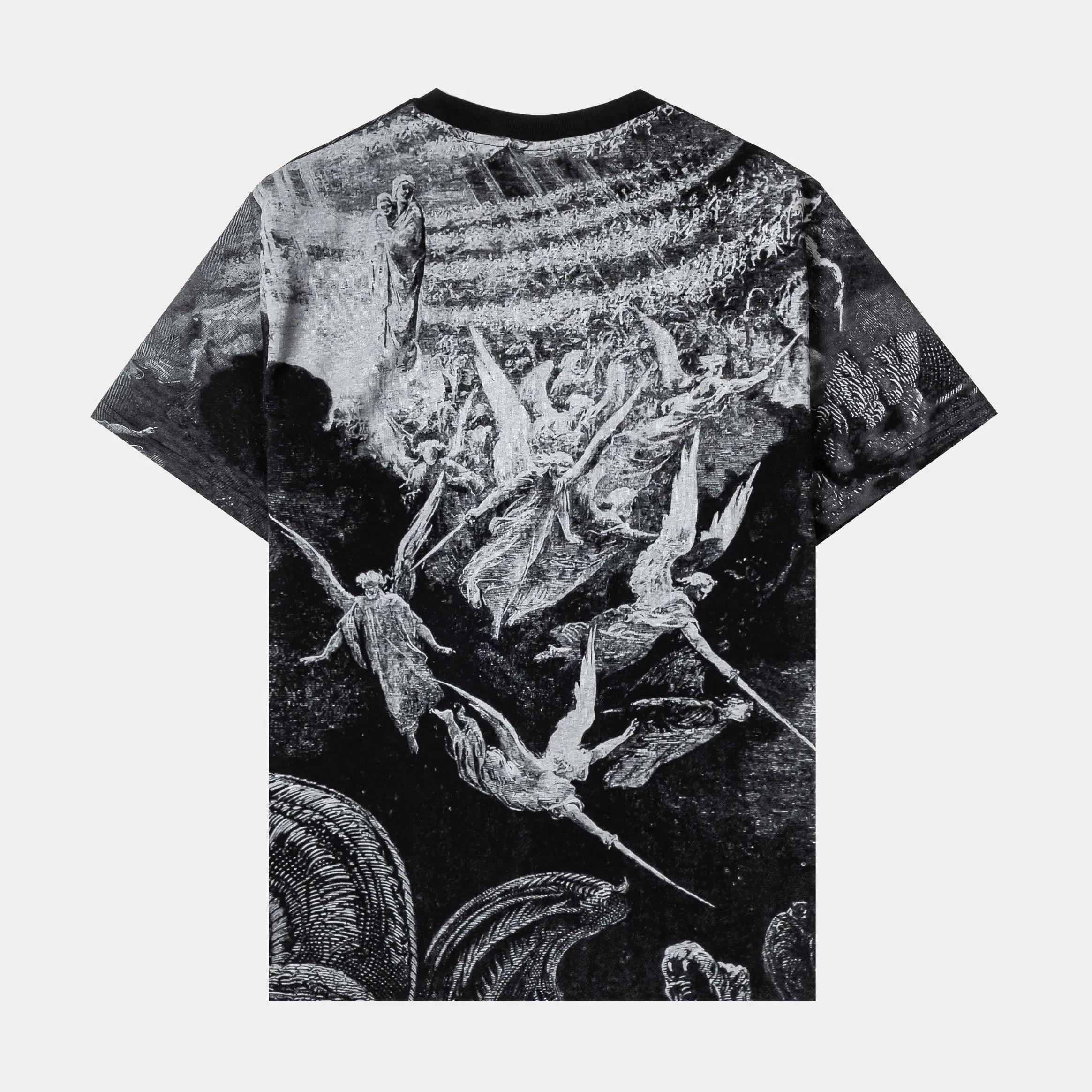 CTHDRL Biblical Washed Mens Short Sleeve Shirt (Black/White)