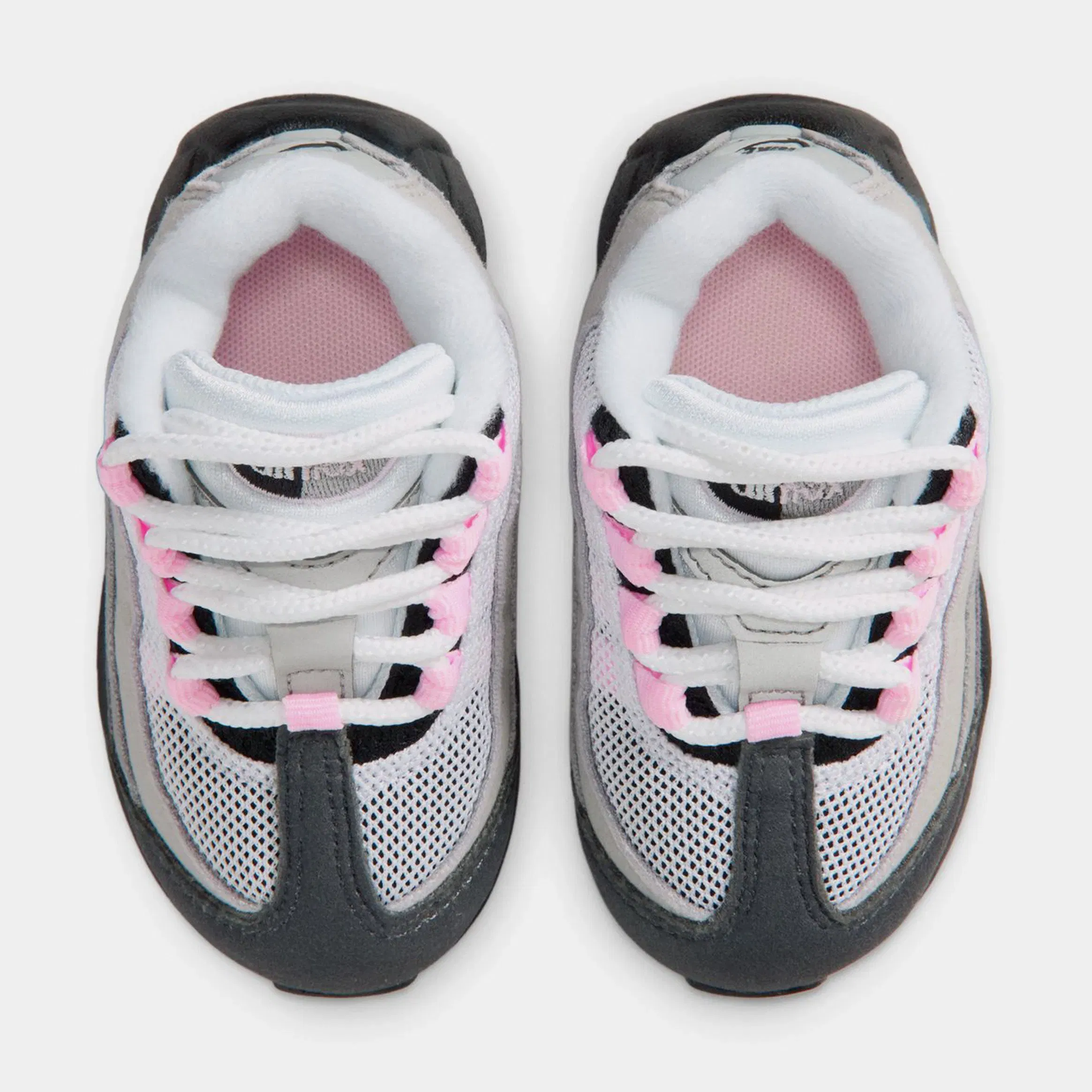 Nike Little Max 95 Pink Foam Infant Toddler Running Shoes (Black/Pink Foam/White/Medium)