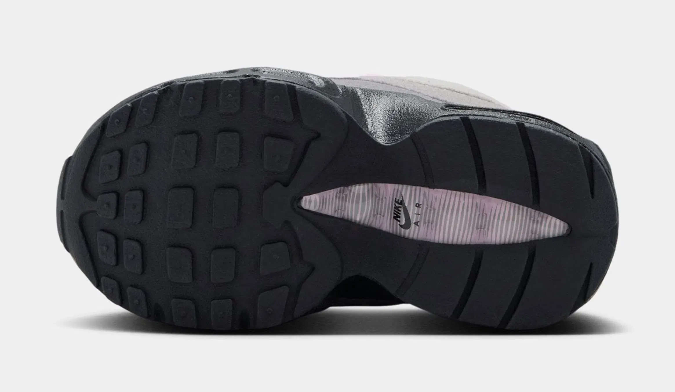 Nike Little Max 95 Pink Foam Infant Toddler Running Shoes (Black/Pink Foam/White/Medium)
