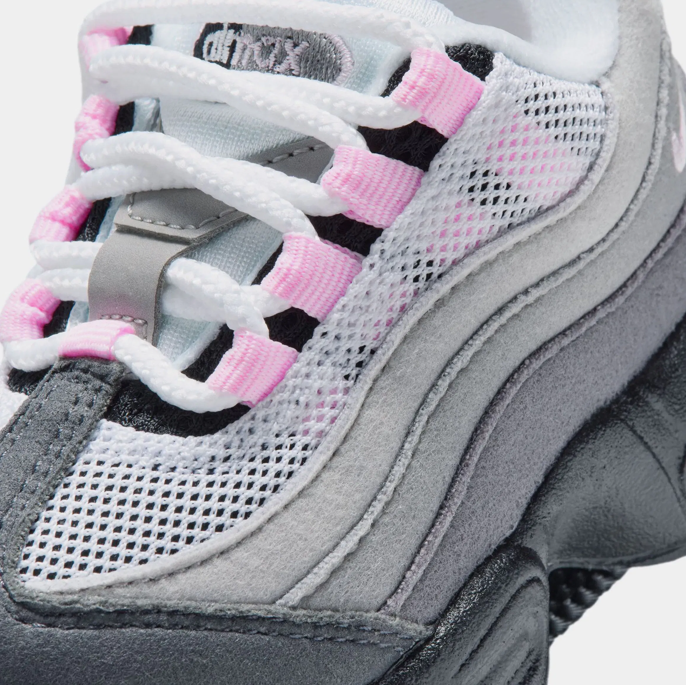 Nike Little Max 95 Pink Foam Infant Toddler Running Shoes (Black/Pink Foam/White/Medium)