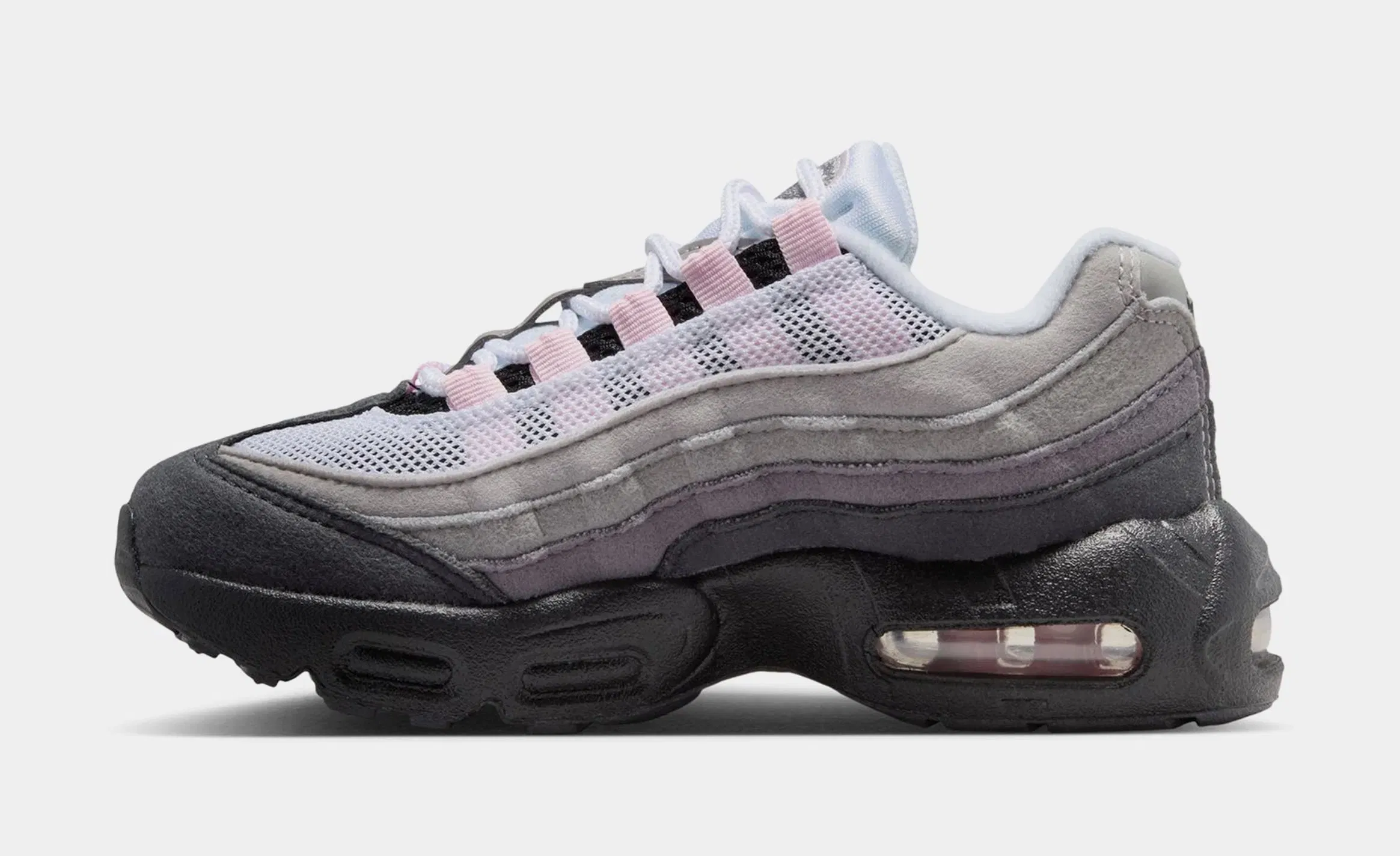 Nike Air max 95 Big Bubble Pink Foam Preschool Running Shoes (Black/Pink Foam/White/Medium Grey)