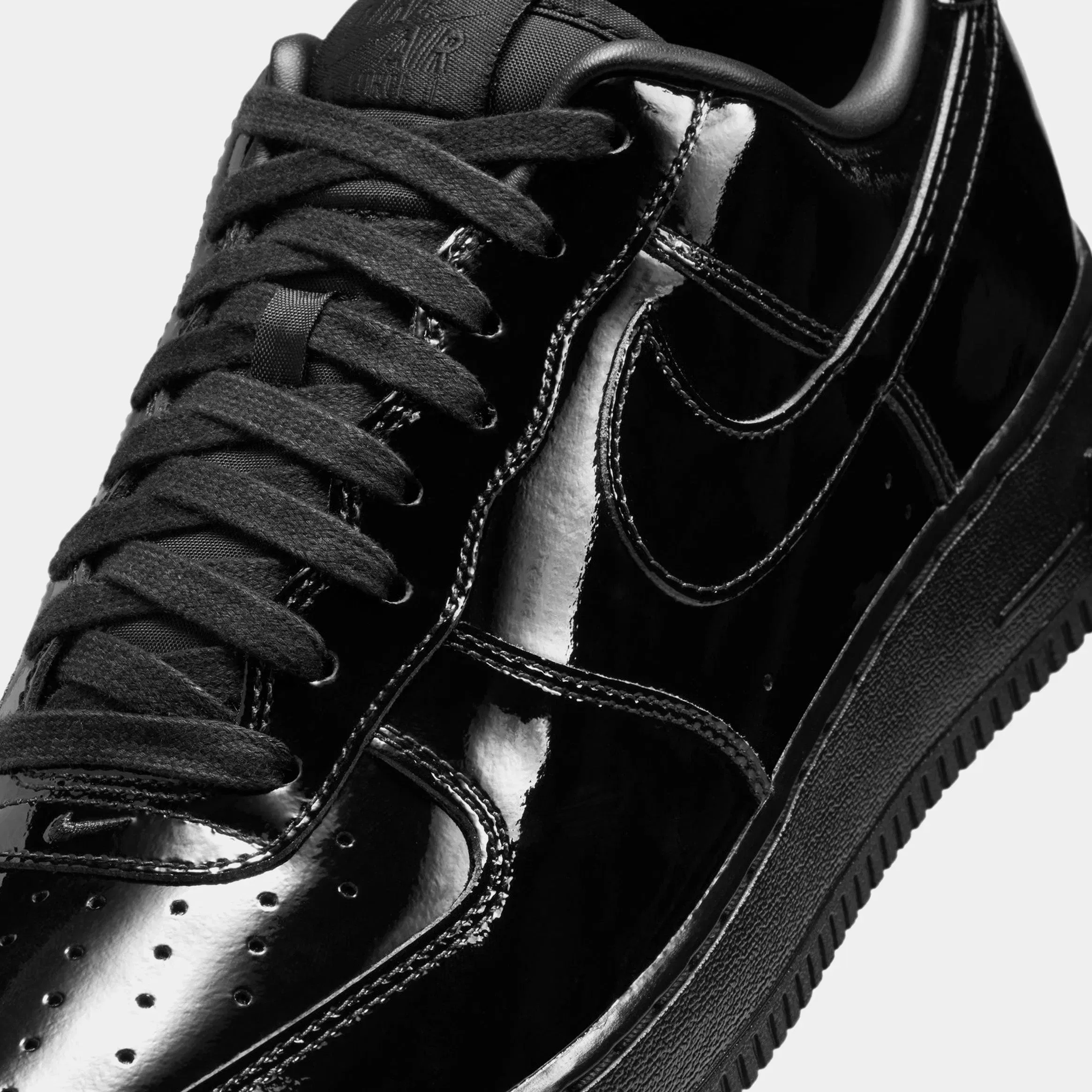 Nike Air Force 1 '07 Patent Leather Mens Lifestyle Shoes (Black/Black/Black)