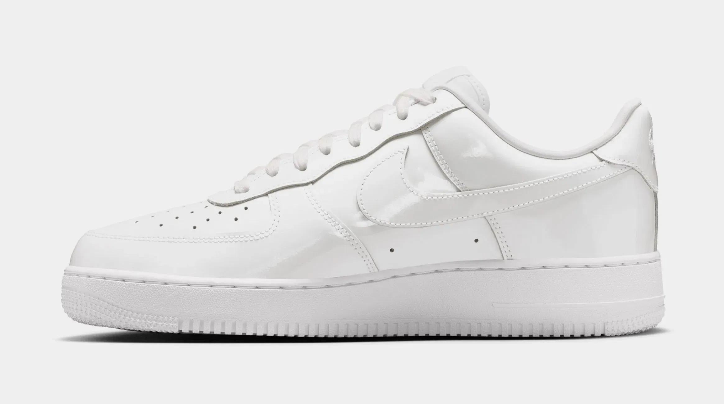 Nike Air Force 1 '07 Patent Leather Mens Lifestyle Shoes (White/White)
