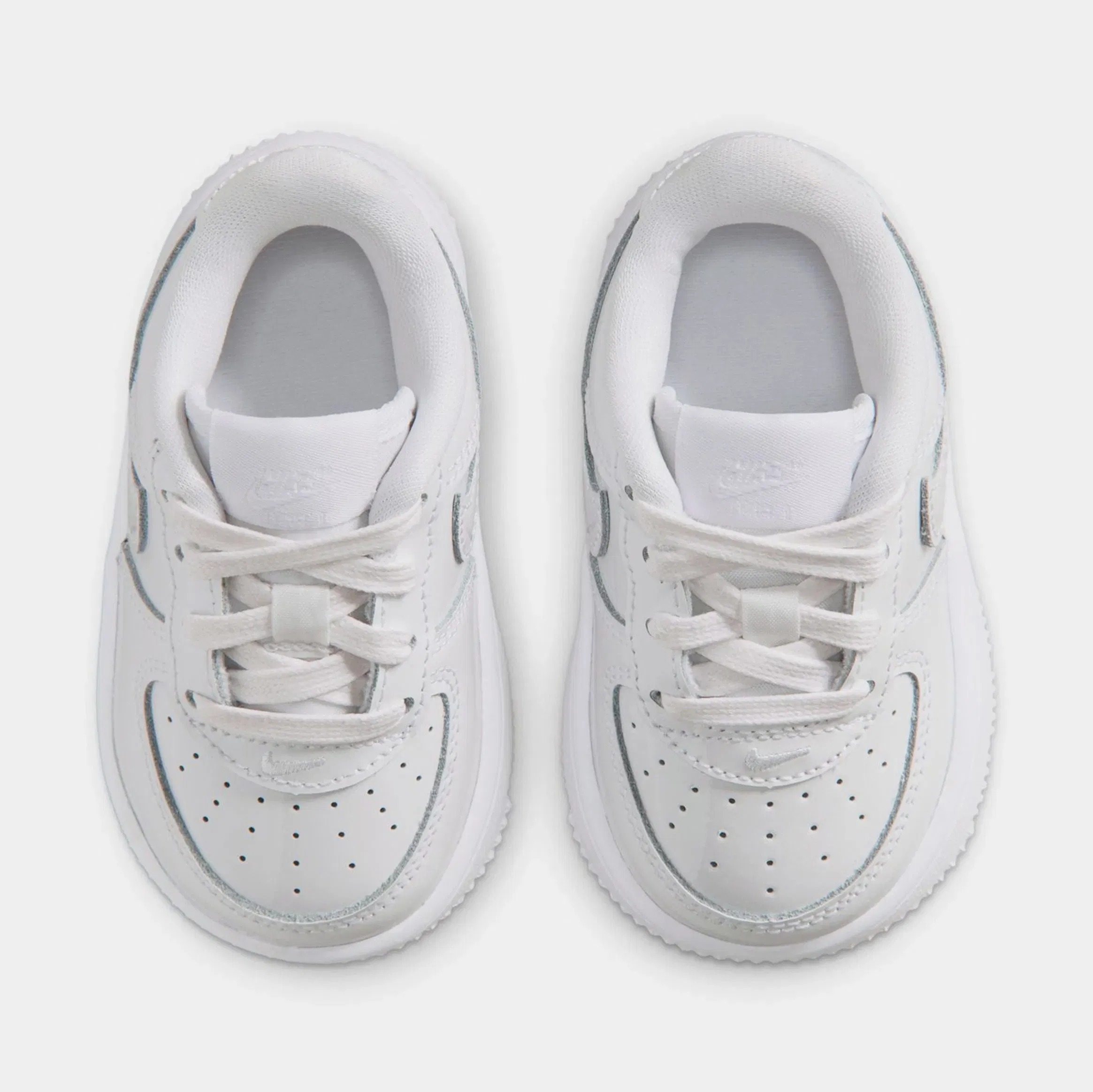 Nike Air Force 1 Low Patent Leather Infant Toddler Lifestyle Shoes (White)