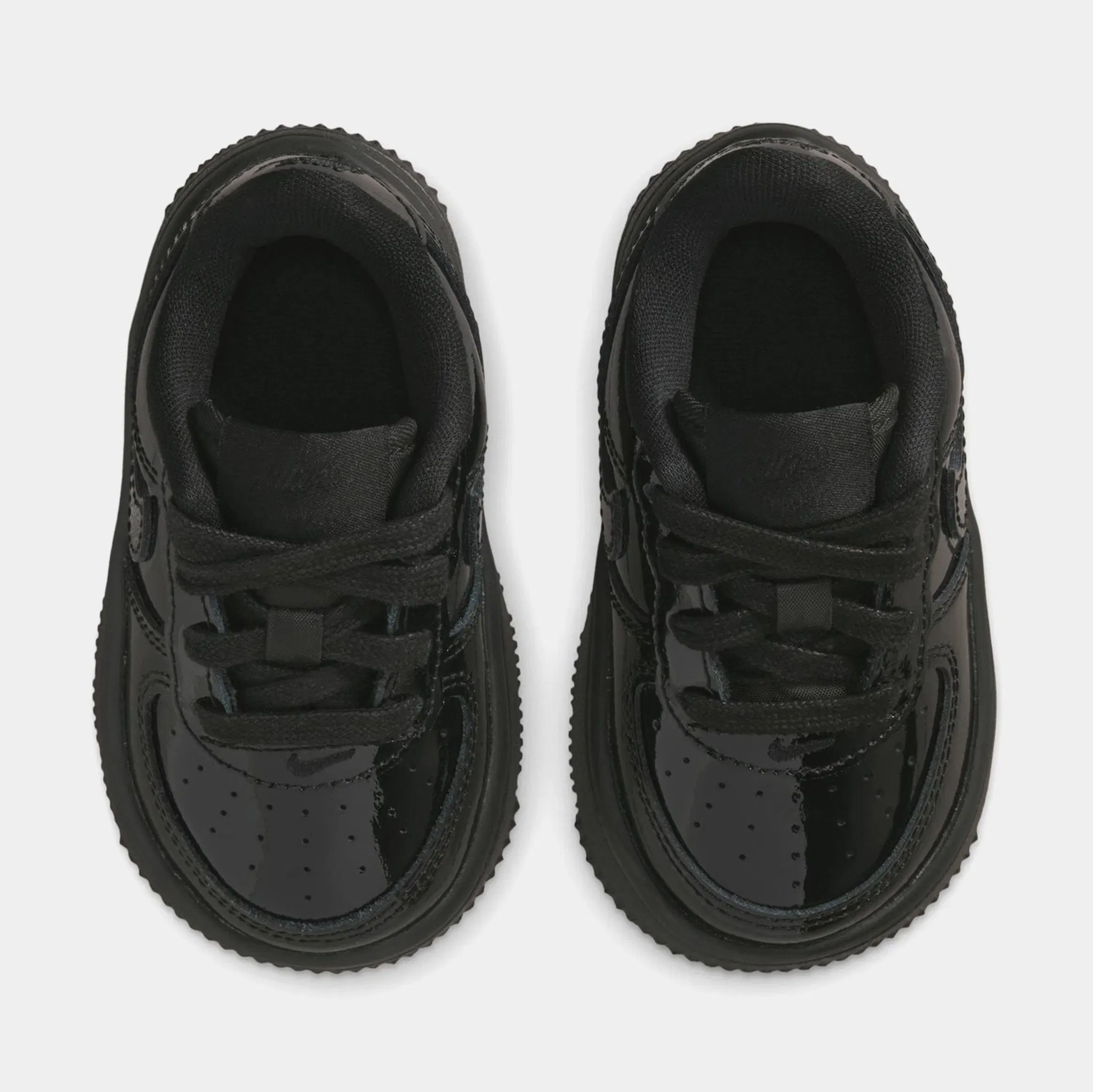 Nike Air Force 1 Low Patent Leather Infant Toddler Lifestyle Shoes (Black)