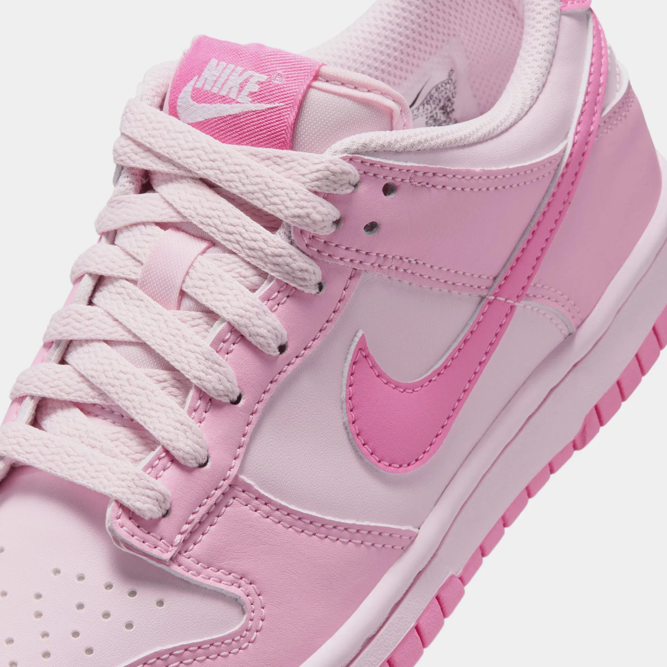 Nike Dunk Low Grade School Lifestyle Shoes (Pink Rise/Playful Pink/Pink Foam/White)