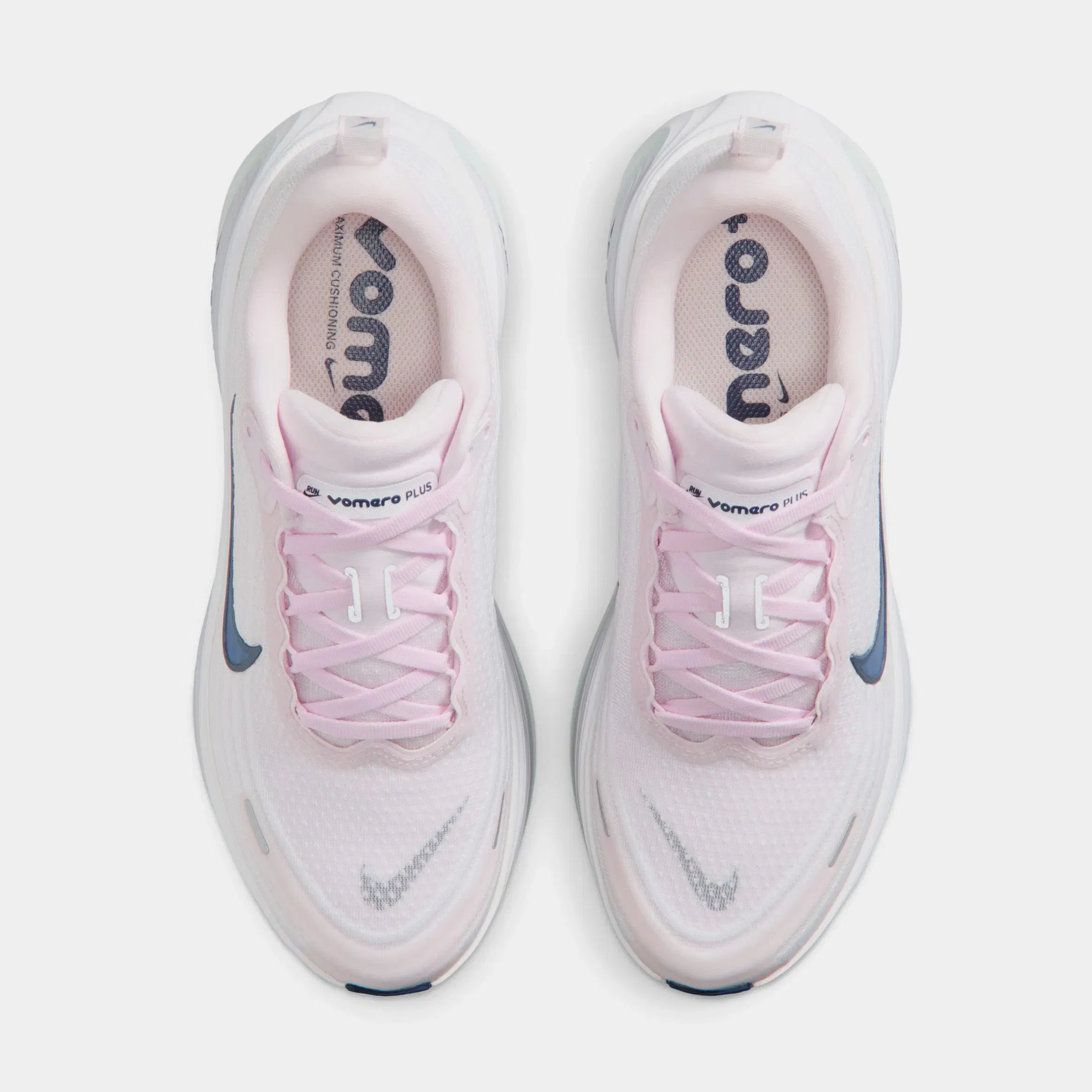 Nike Vomero Plus Womens Running Shoes (Summit White/Off Noir/Metallic Silver/Summit White)