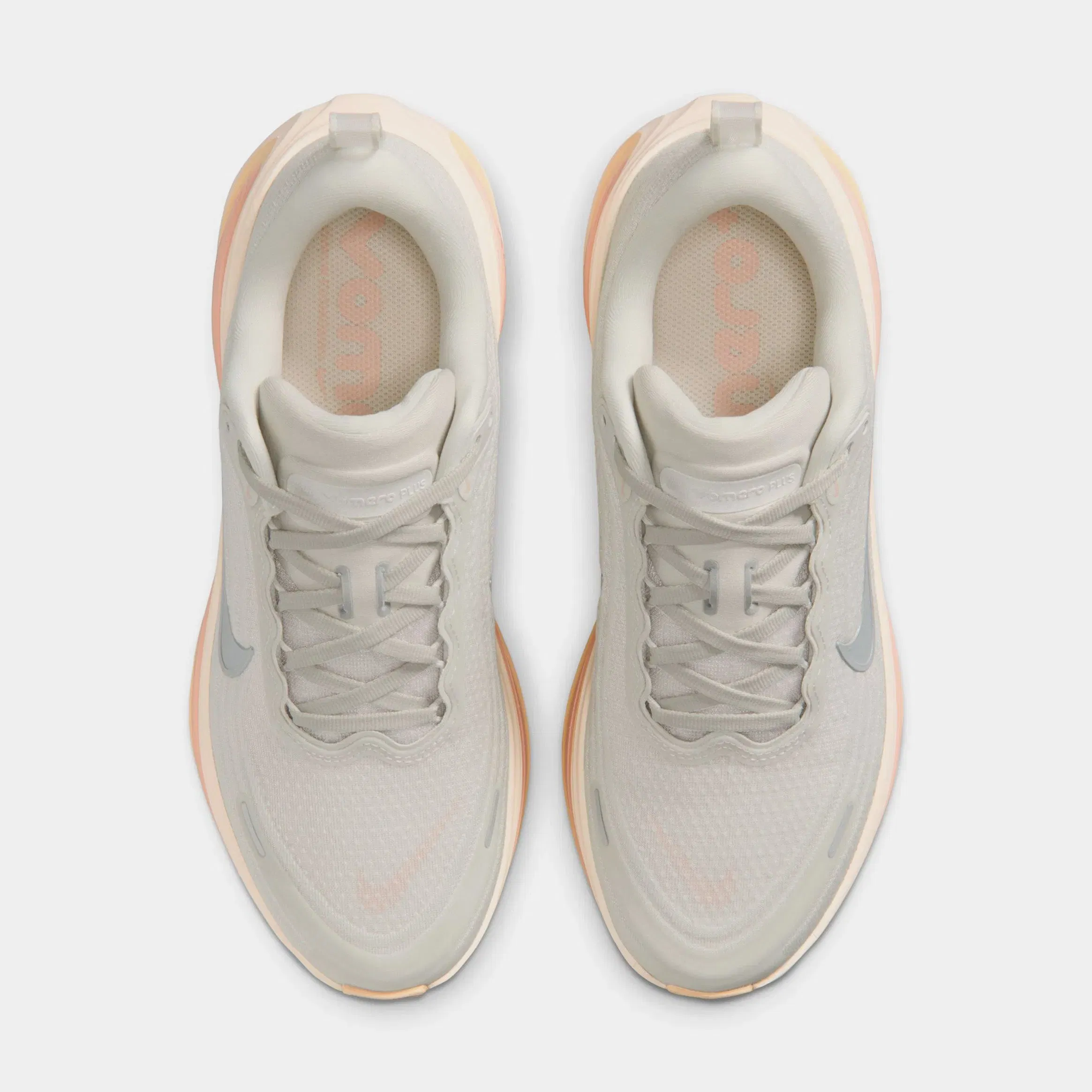 Nike Vomero Plus Womens Running Shoes (Light Bone/Metallic Silver/Arctic Orange)