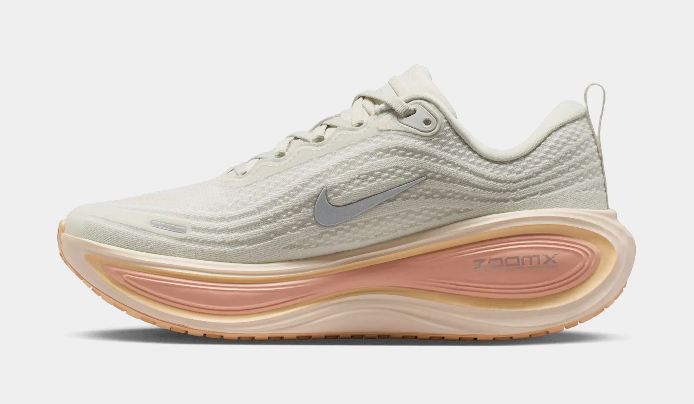 Nike Vomero Plus Womens Running Shoes (Light Bone/Metallic Silver/Arctic Orange)