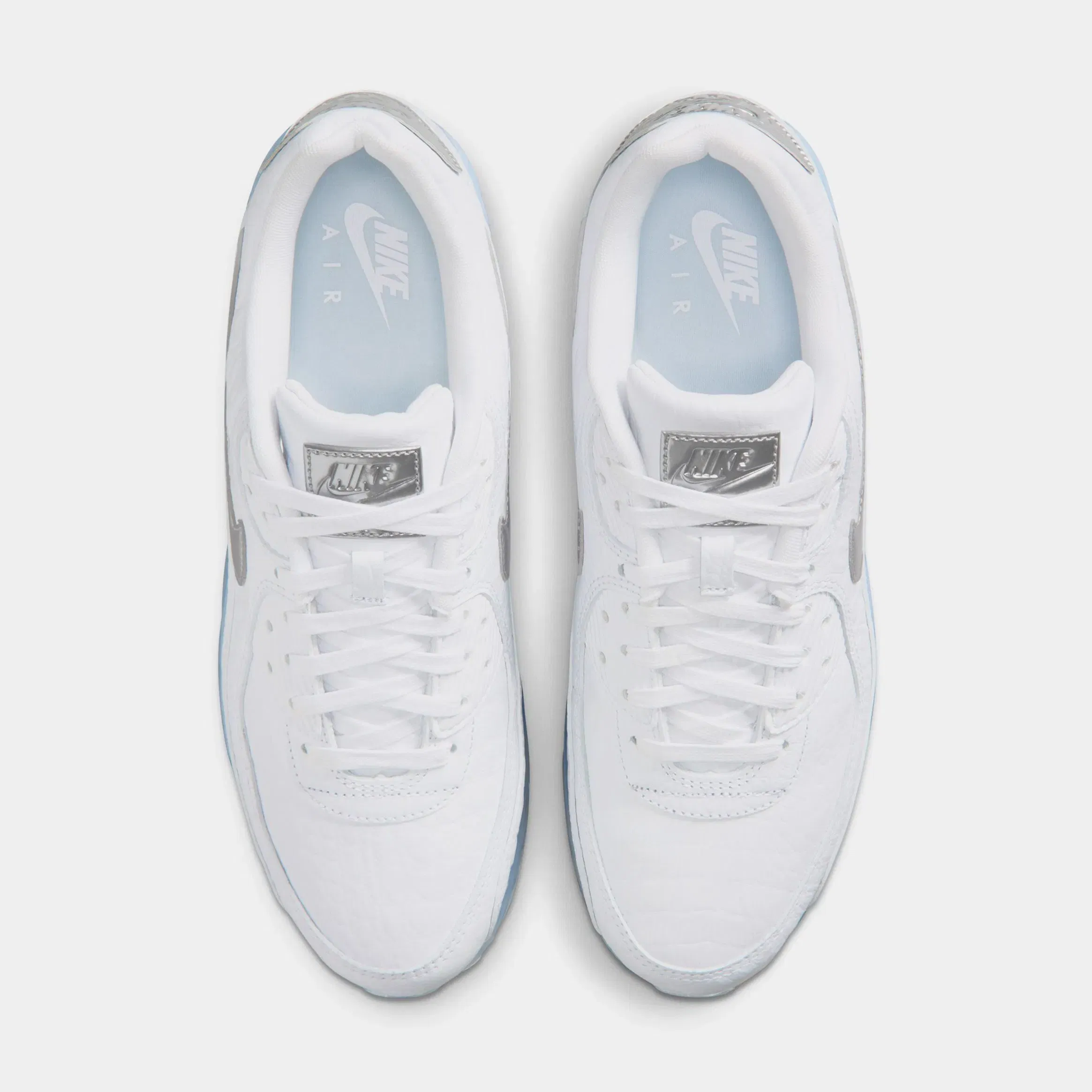 Nike Air Max Terrascape 90 Mens Running Shoes (White/Chrome/Blue Tint/Pure Platinum)