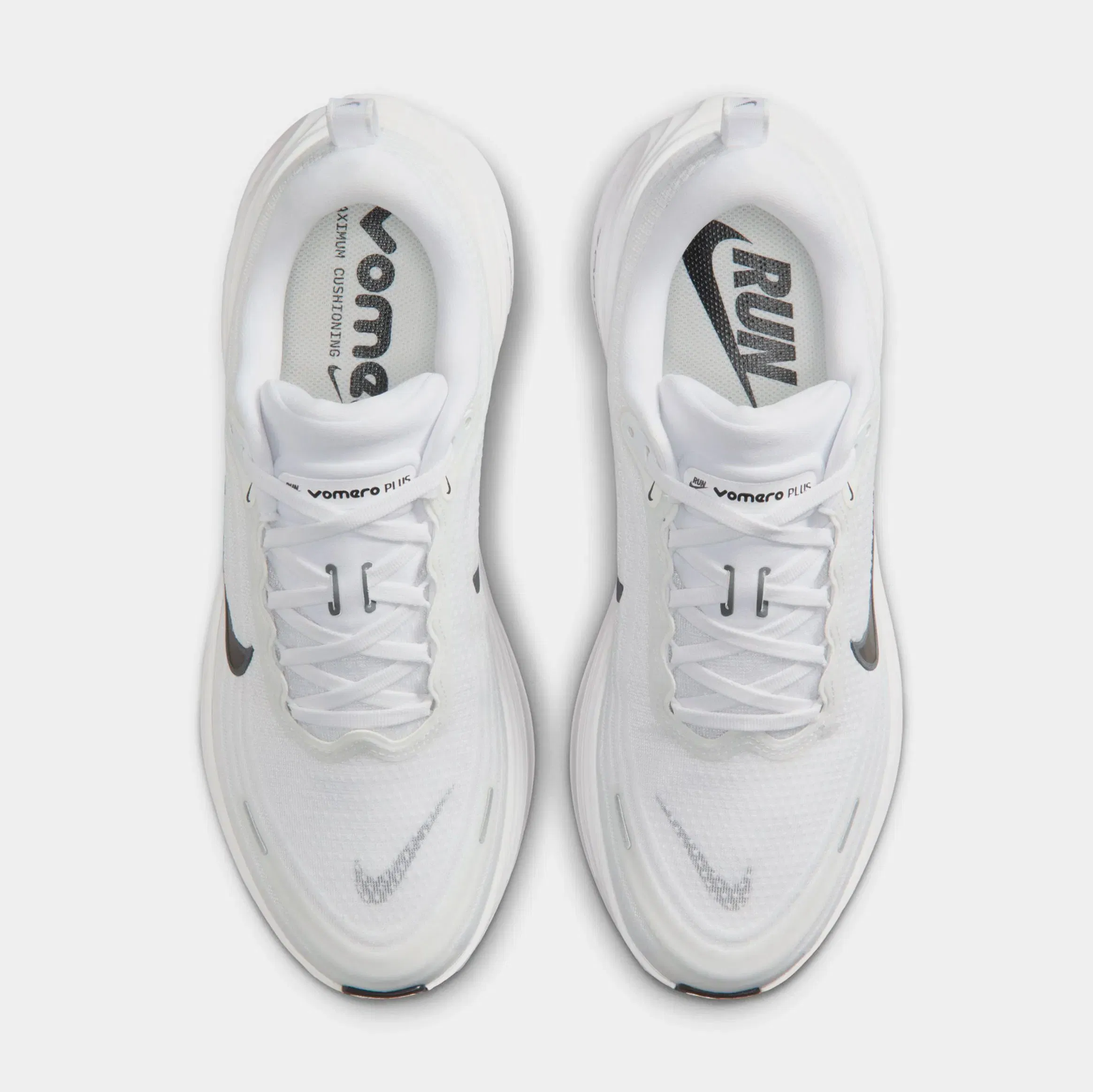 Nike Vomero PLus Mens Running Shoes (White/Dark Smoke Grey/Metallic Dark Grey/Black)