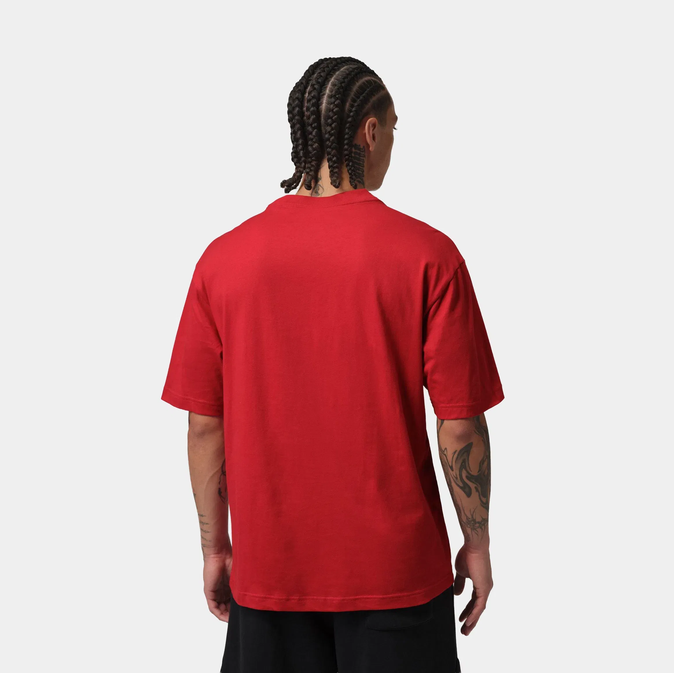 Air Jordan Embroidered Jumpman Mens Short Sleeve Shirt (Gym Red/Black)