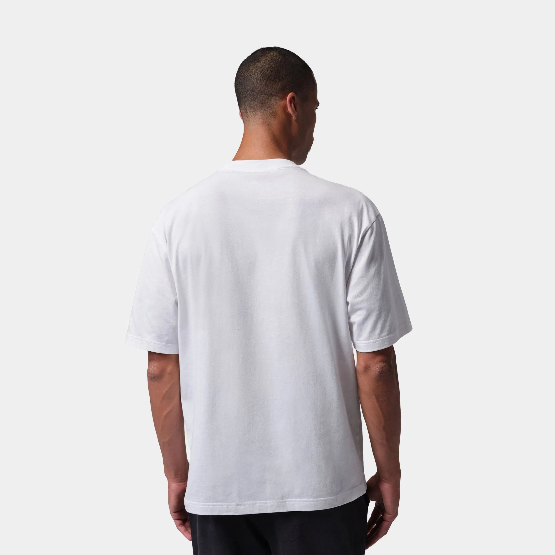 Air Jordan Embroidered Jumpman Mens Short Sleeve Shirt (White/Black)