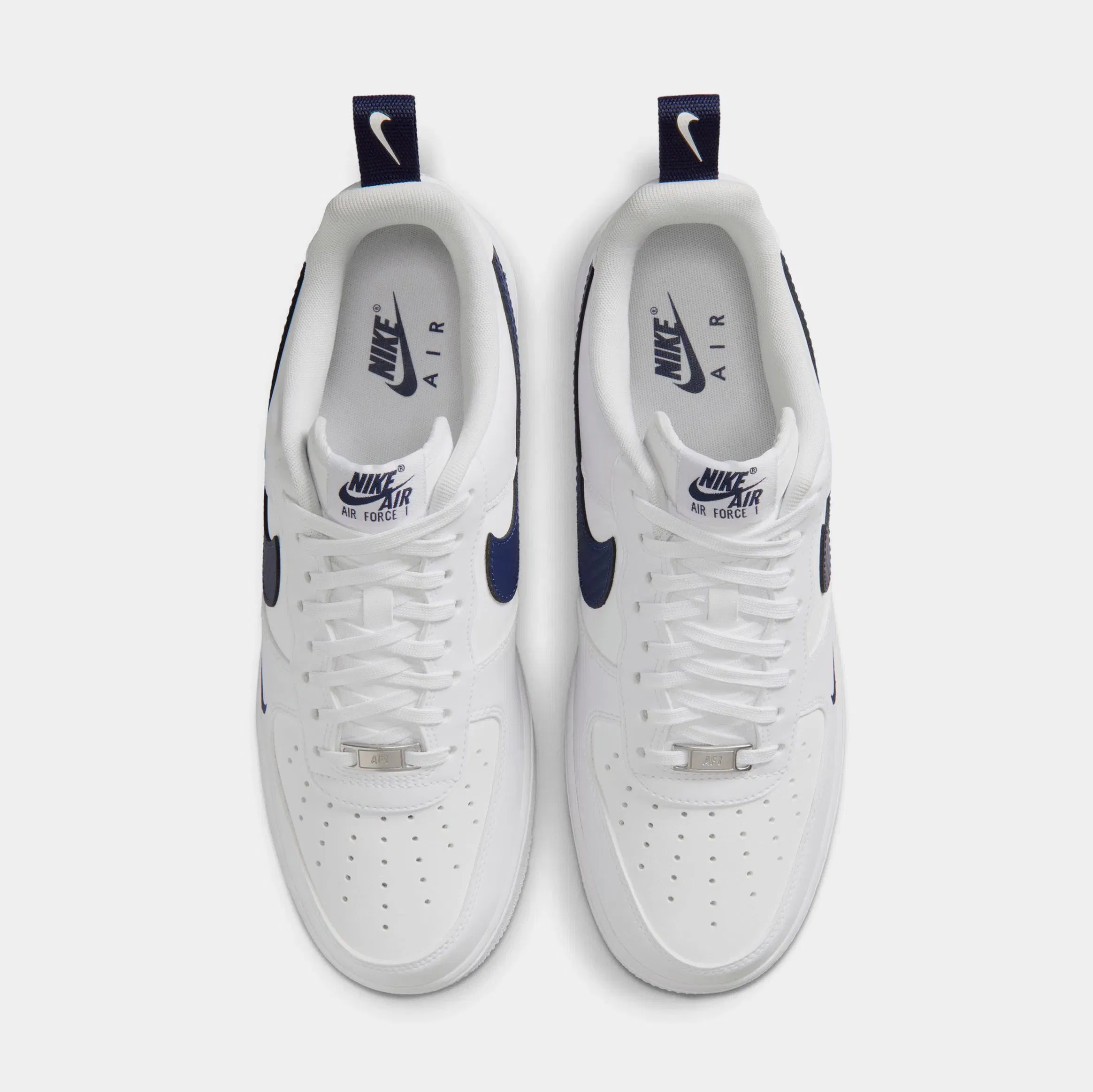 Nike Air Force 1 '07 Mens Lifestyle Shoes (White/Midnight Navy/White)