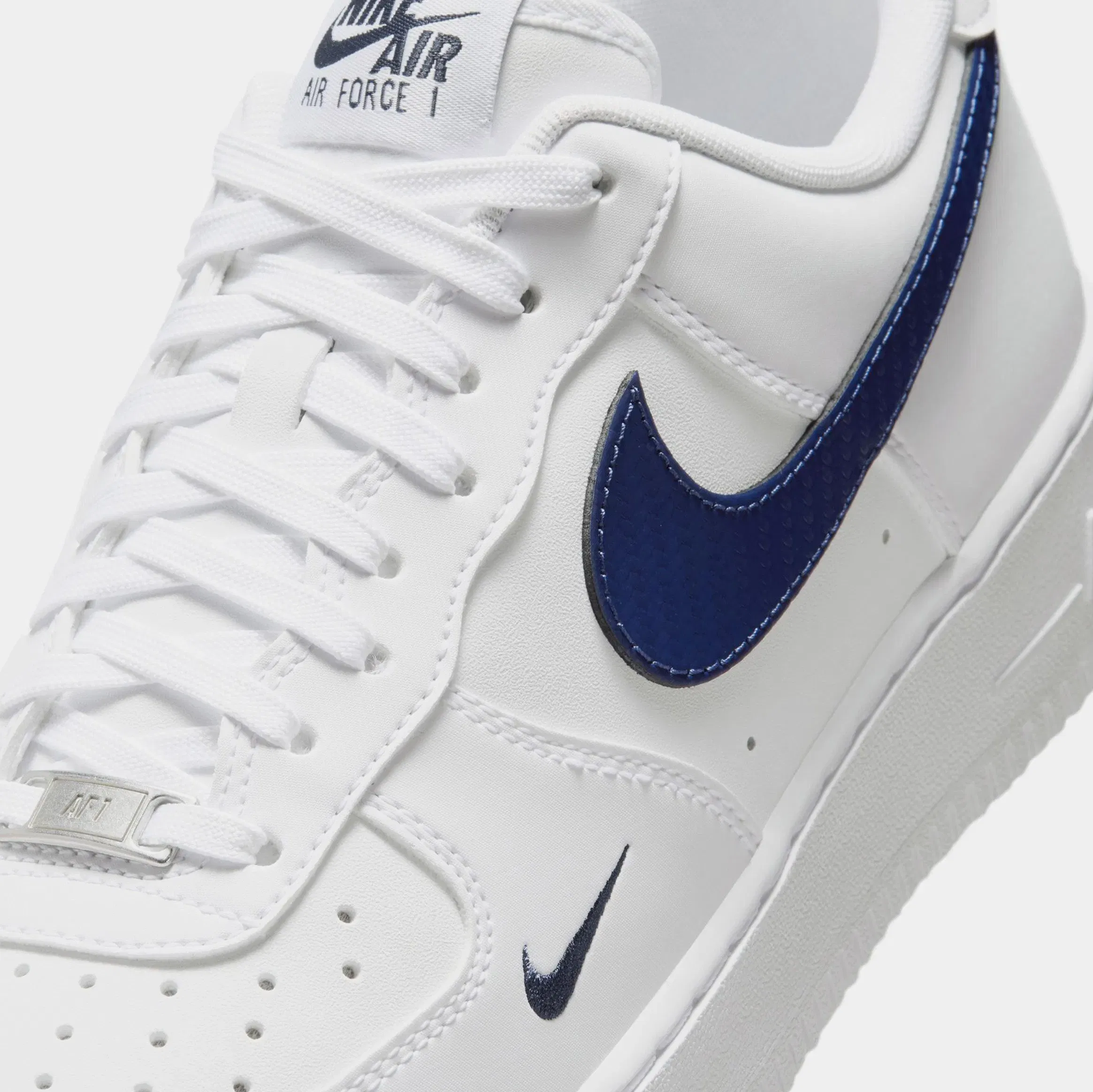 Nike Air Force 1 '07 Mens Lifestyle Shoes (White/Midnight Navy/White)