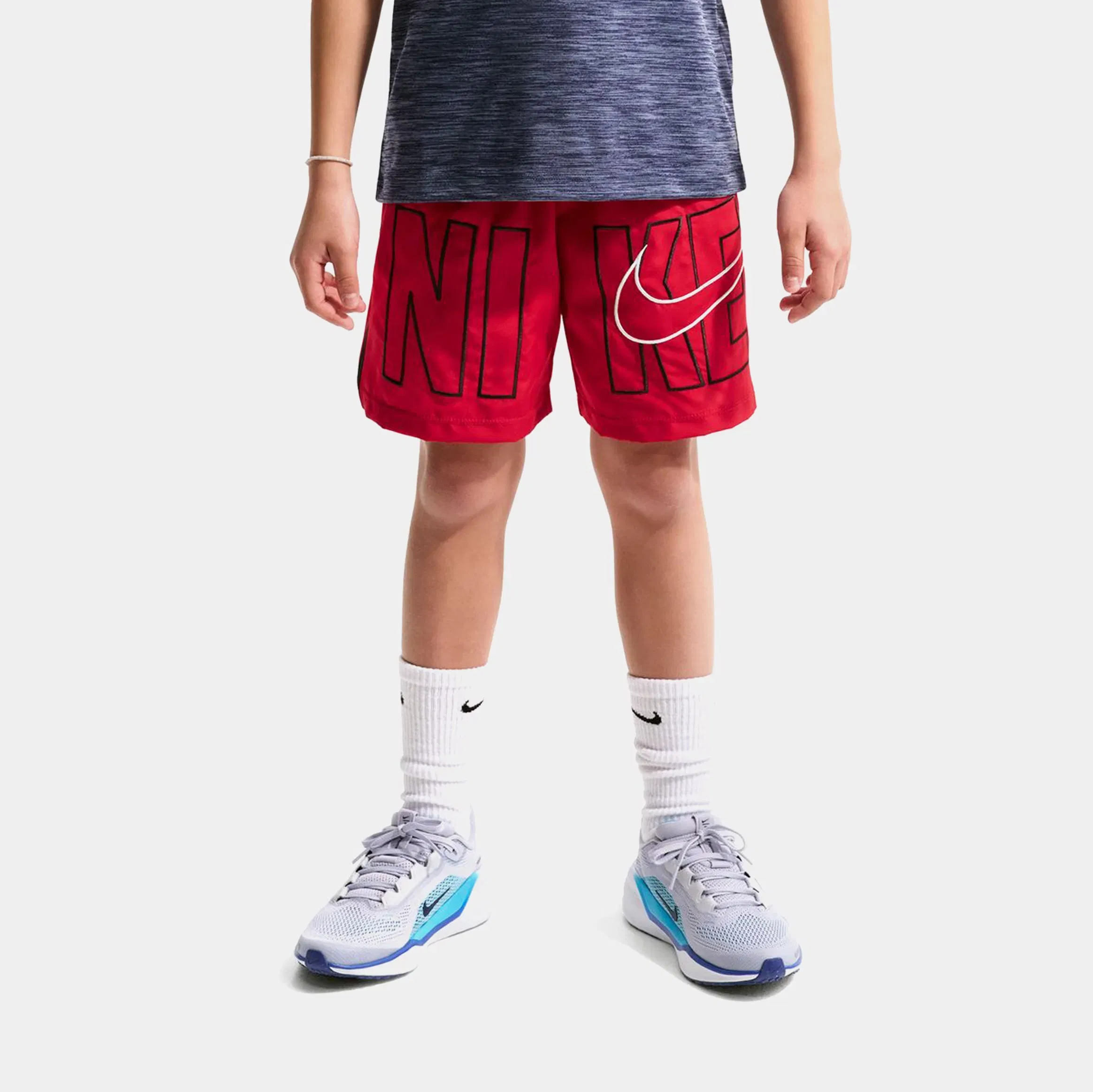 Nike Multi Dri Fit Training Woven Grade School Shorts (Gym Red/Black/White)