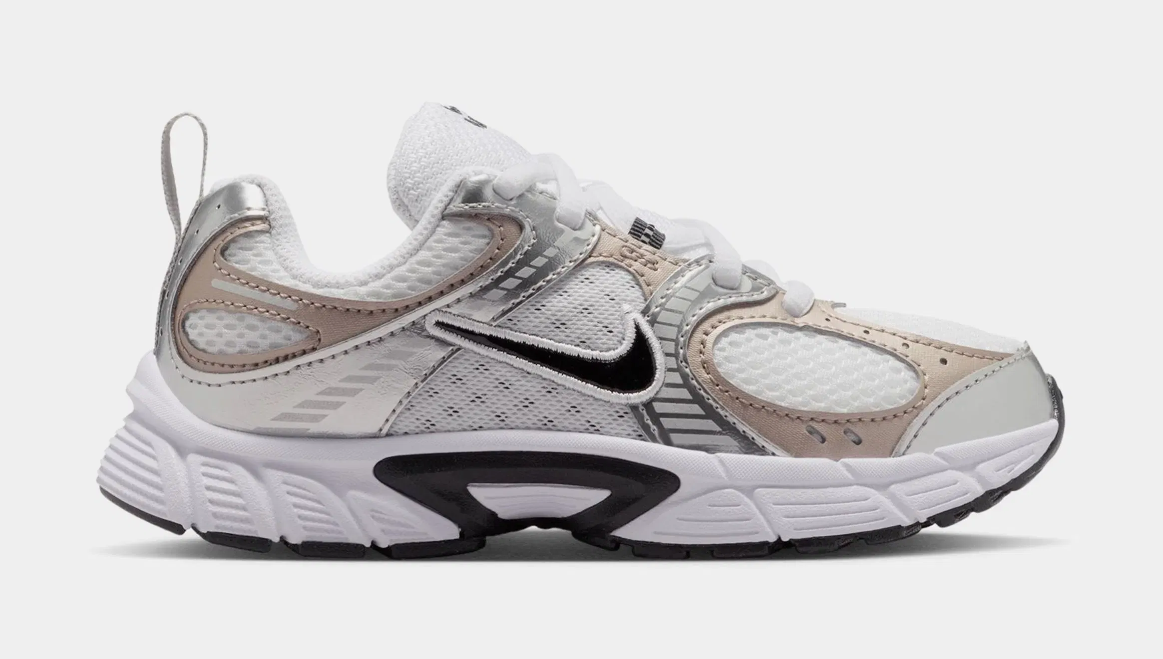Nike V5 RNR Preschool Running Shoes (White/Black/Vast Grey/College Grey)