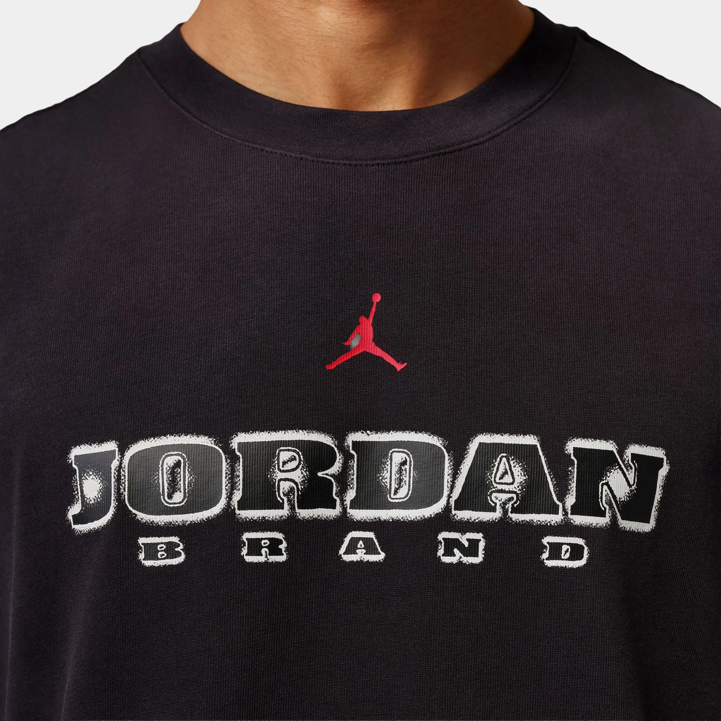 Air Jordan Brooklyn Sleeveless Muscle Mens Short Sleeve Shirt (Black/Gym Red)