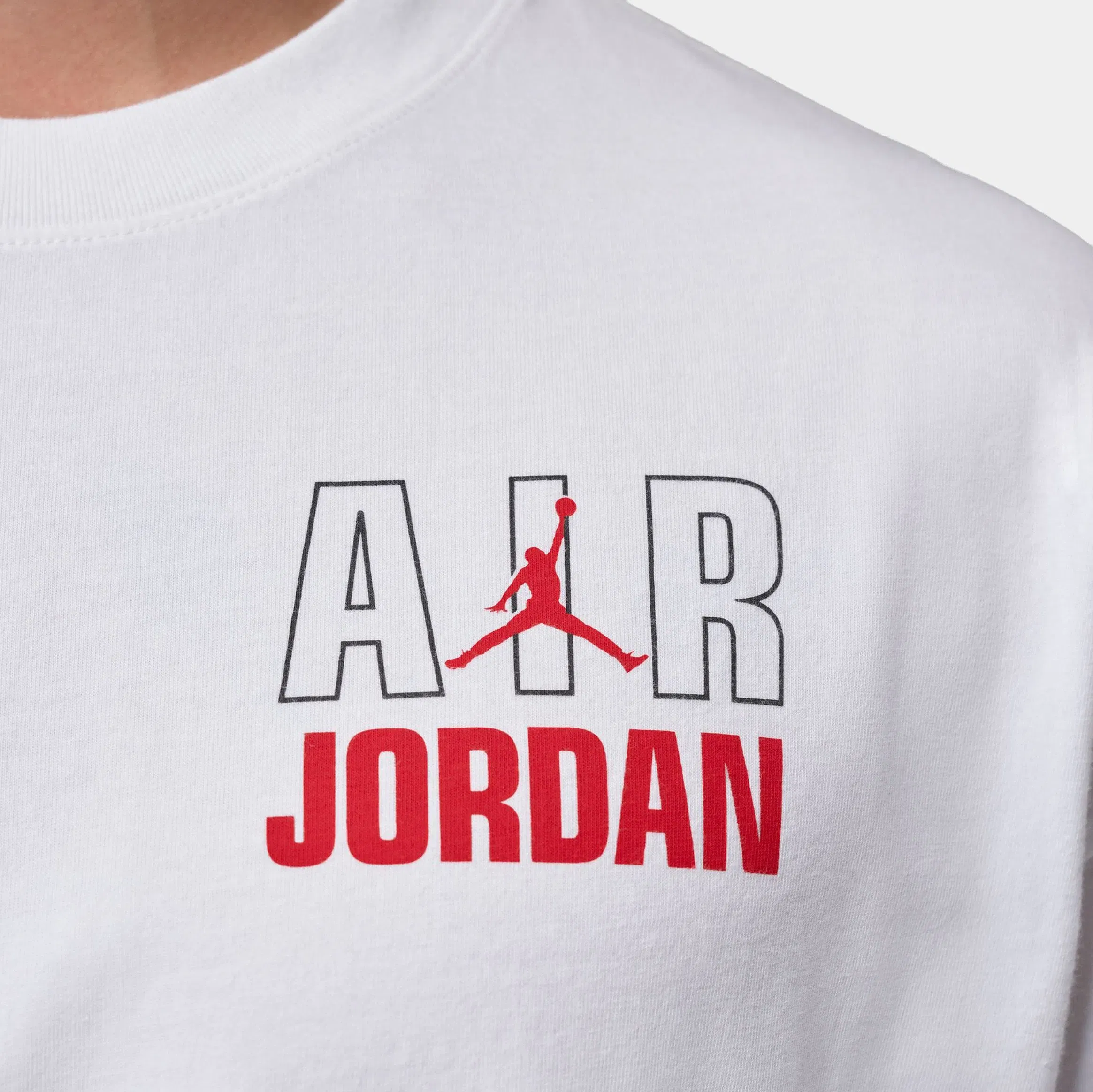 Air Jordan Flight Mens Short Sleeve Shirt (White/University Red)