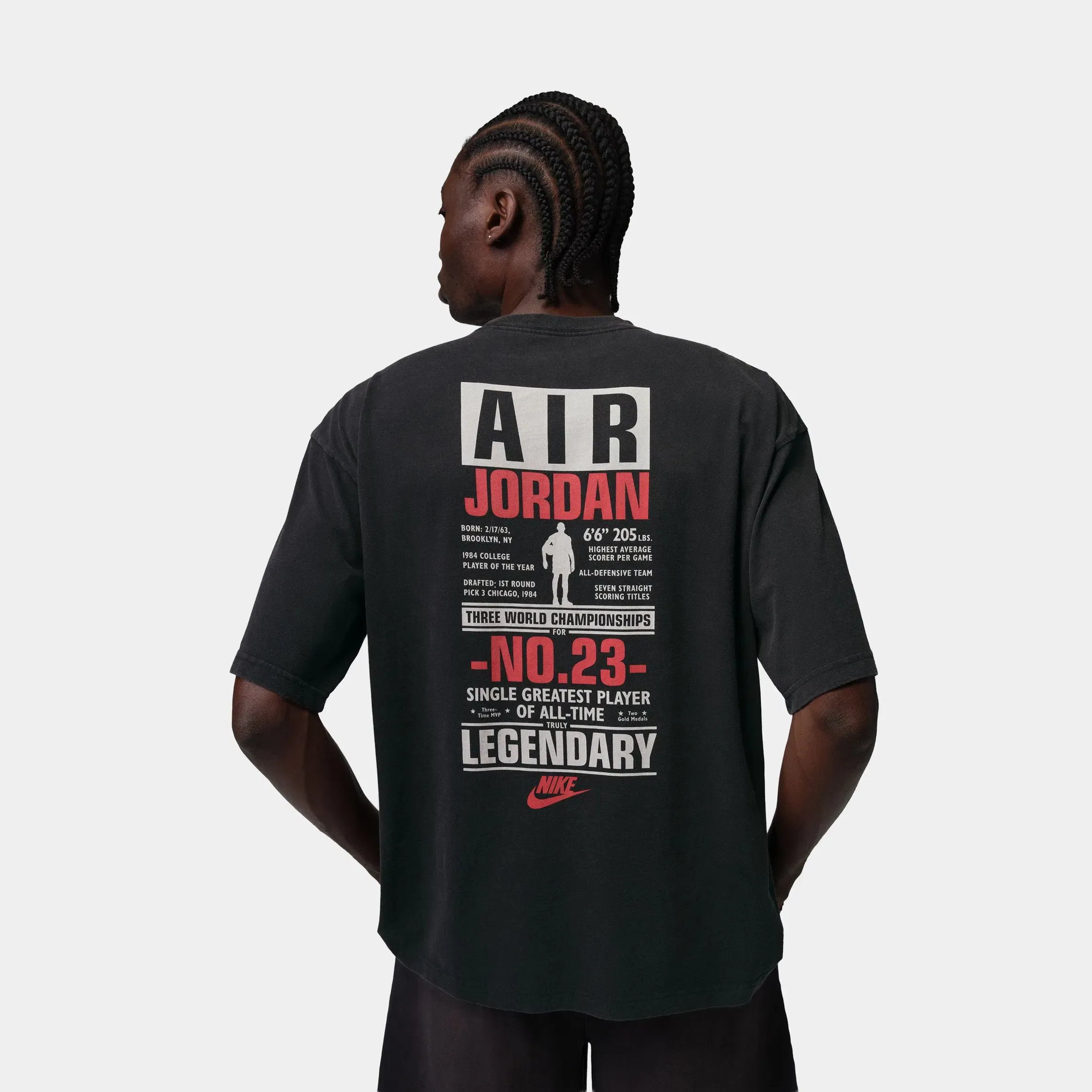 Air Jordan Flight Mens Short Sleeve Shirt (Black/University Red)