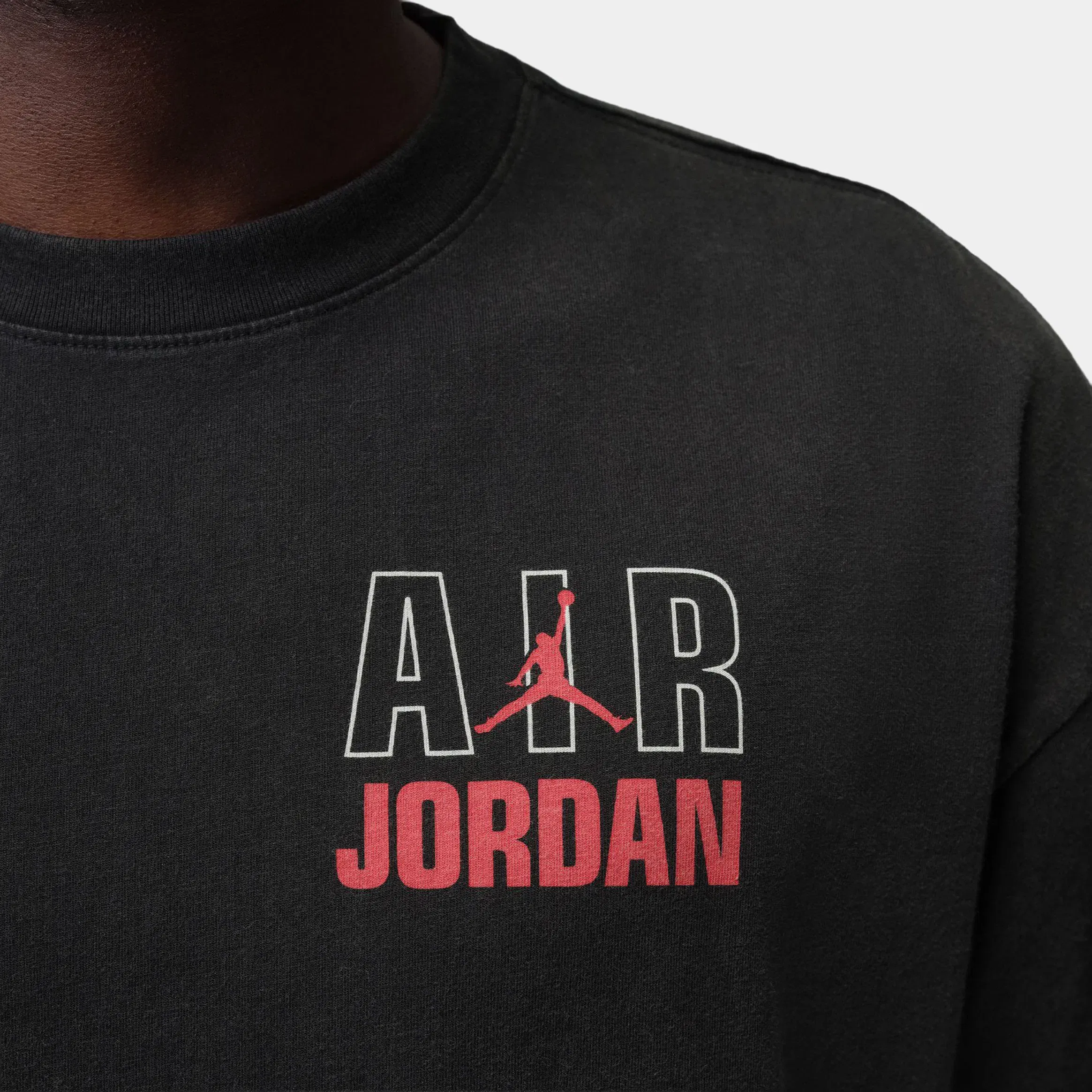 Air Jordan Flight Mens Short Sleeve Shirt (Black/University Red)