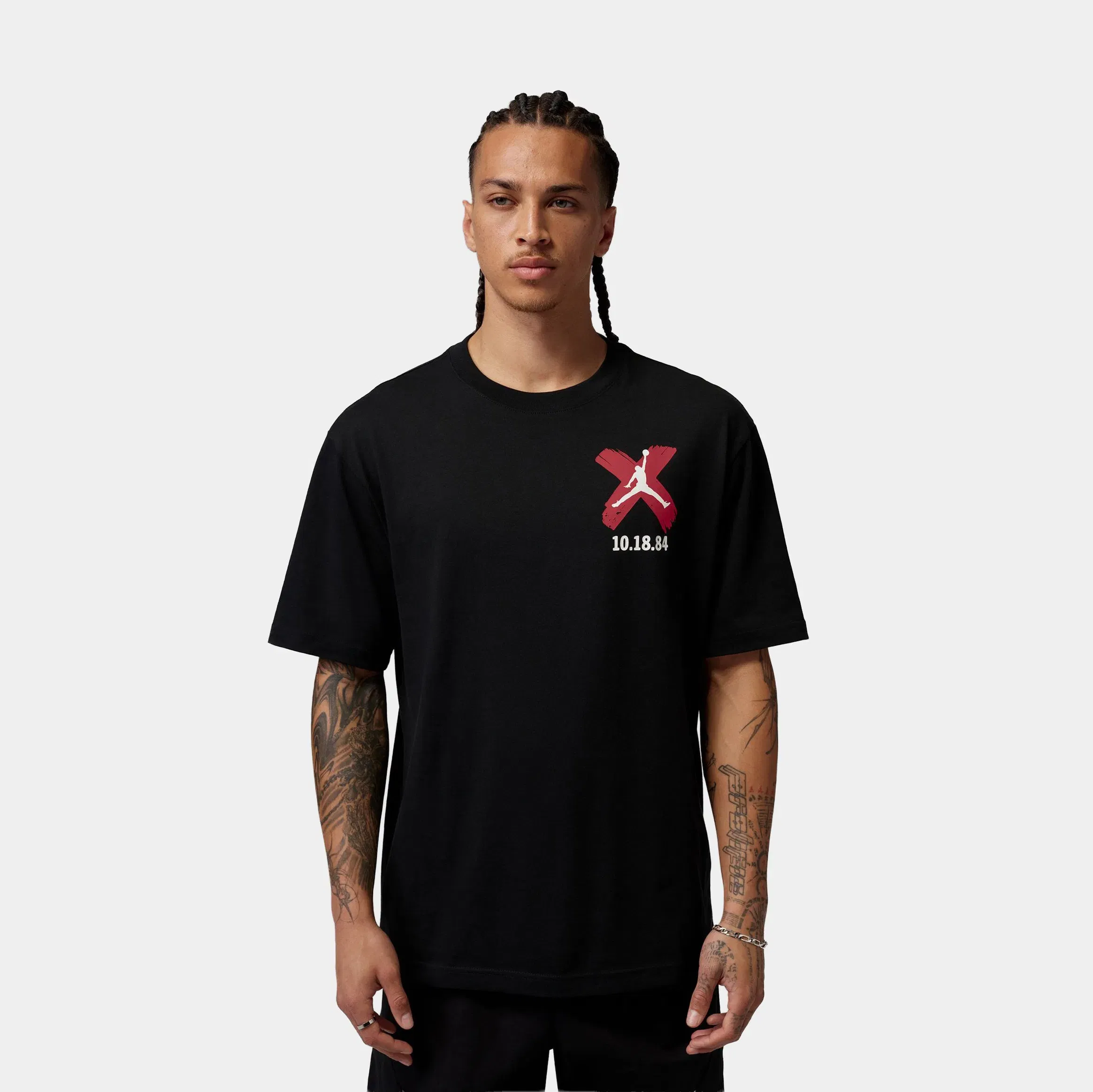 Air Jordan Brooklyn Banned Graphic Mens Short Sleeve Shirt (Black)