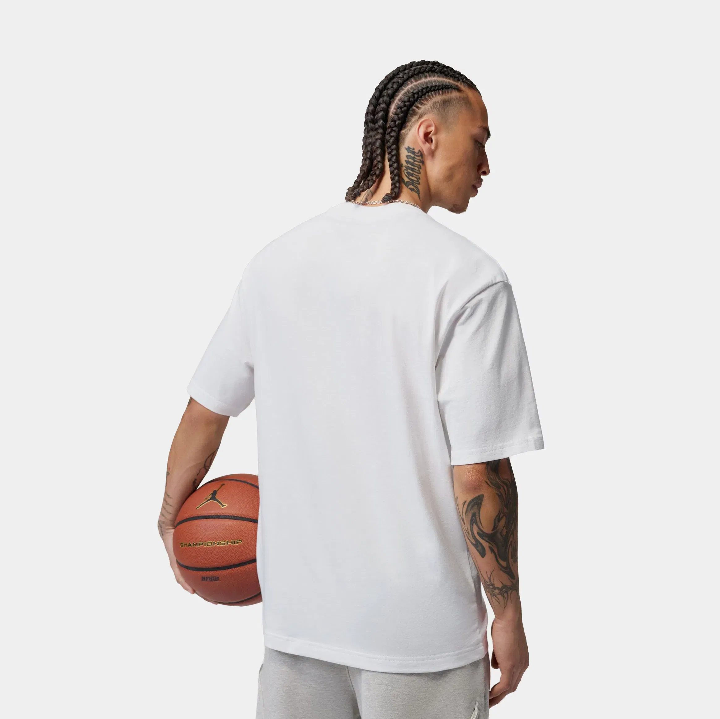 Air Jordan Brooklyn World's Best Graphic Mens Short Sleeve Shirt (White/University Red)
