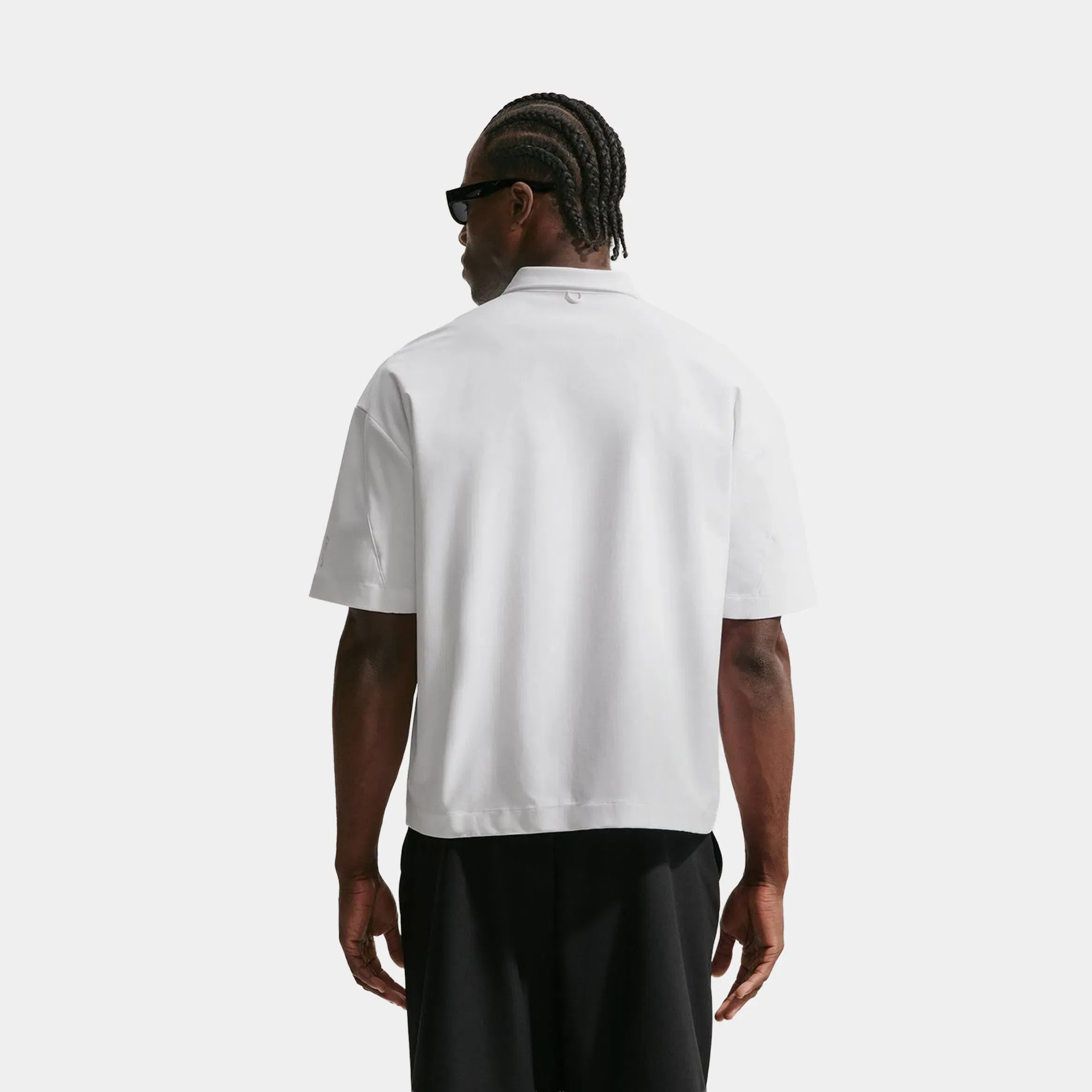 Nike 24.7 PerfectStretch Dri Fit UV Button Up Mens Short Sleeve Shirt (White/Sail/Photon Dust)