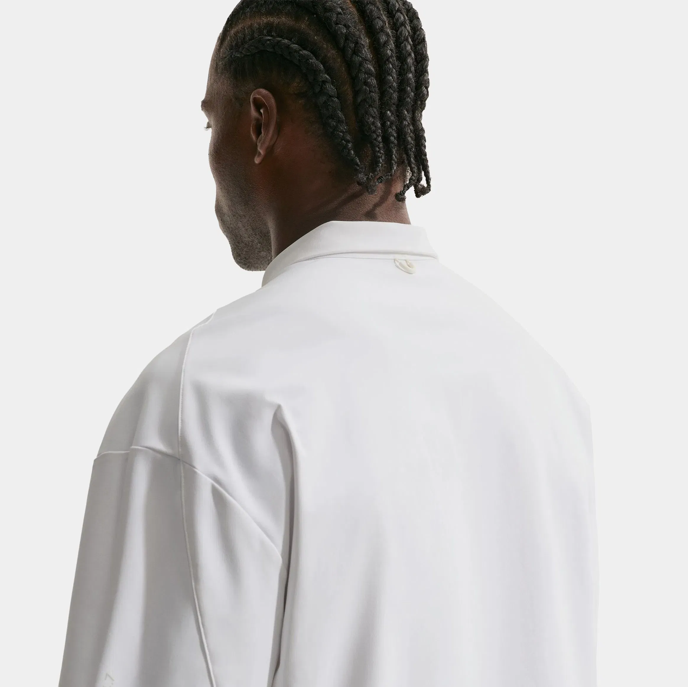 Nike 24.7 PerfectStretch Dri Fit UV Button Up Mens Short Sleeve Shirt (White/Sail/Photon Dust)