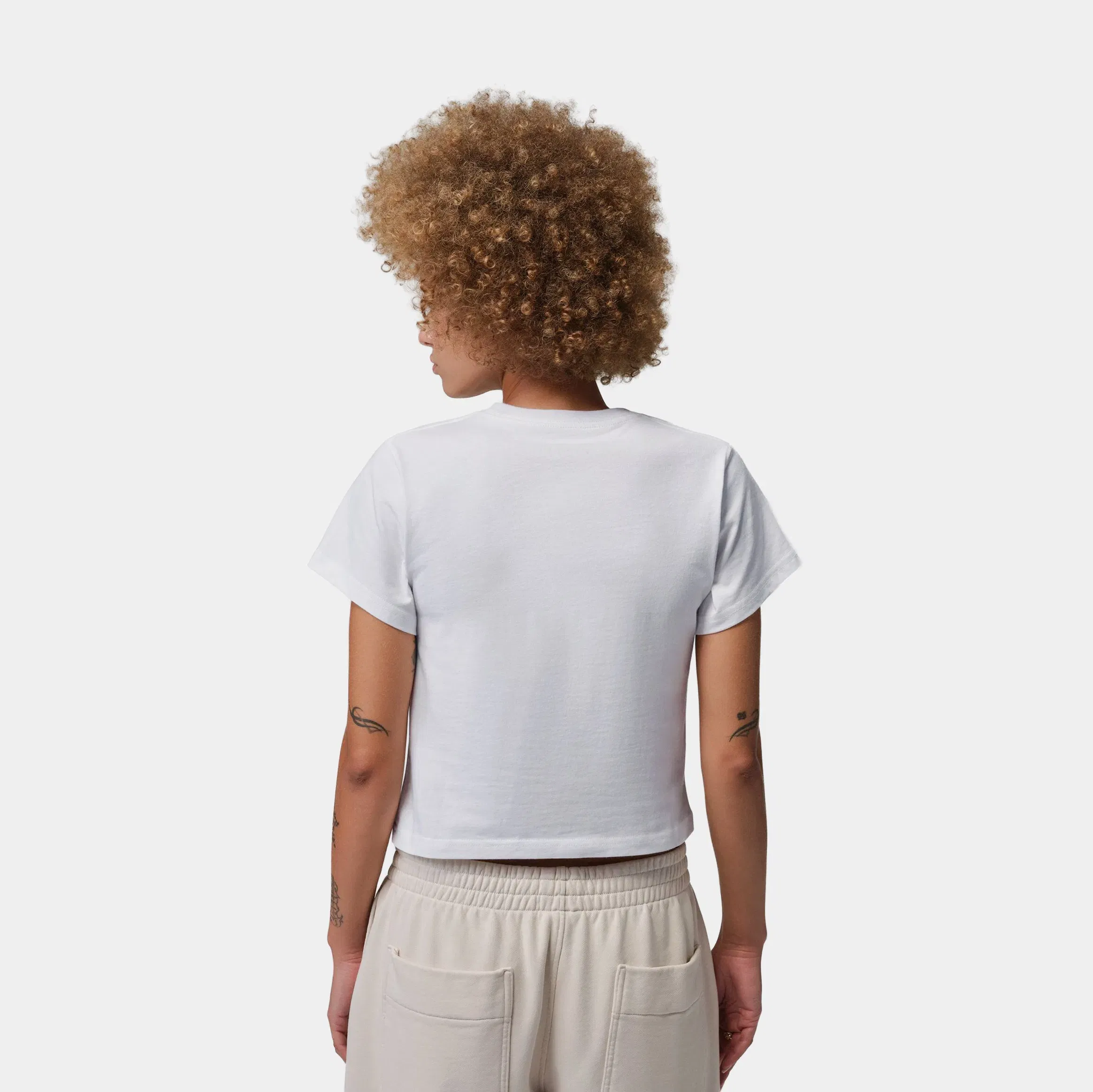 Air Jordan Brooklyn Graphic Womens Short Sleeve Shirt (White)