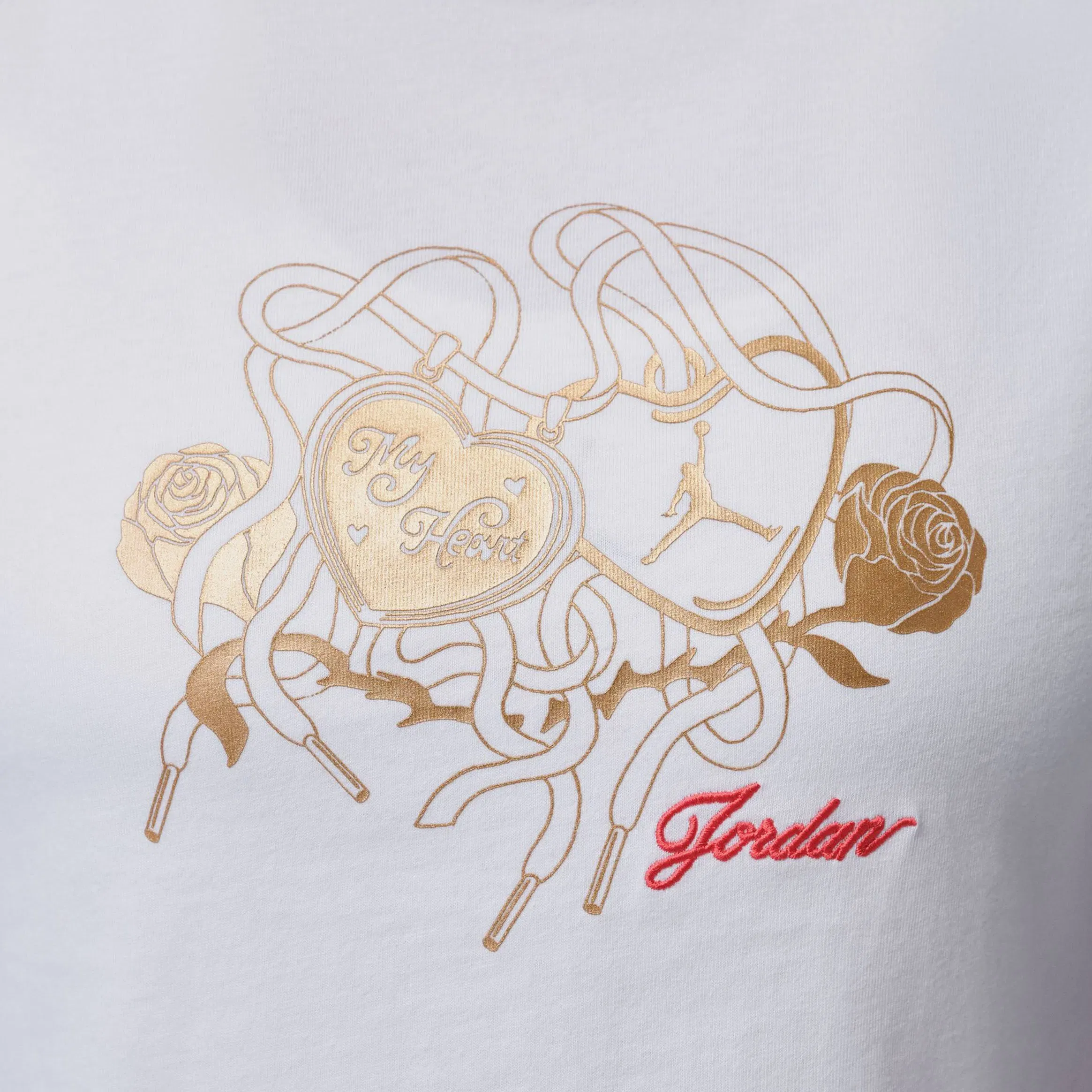 Air Jordan Brooklyn Graphic Womens Short Sleeve Shirt (White)