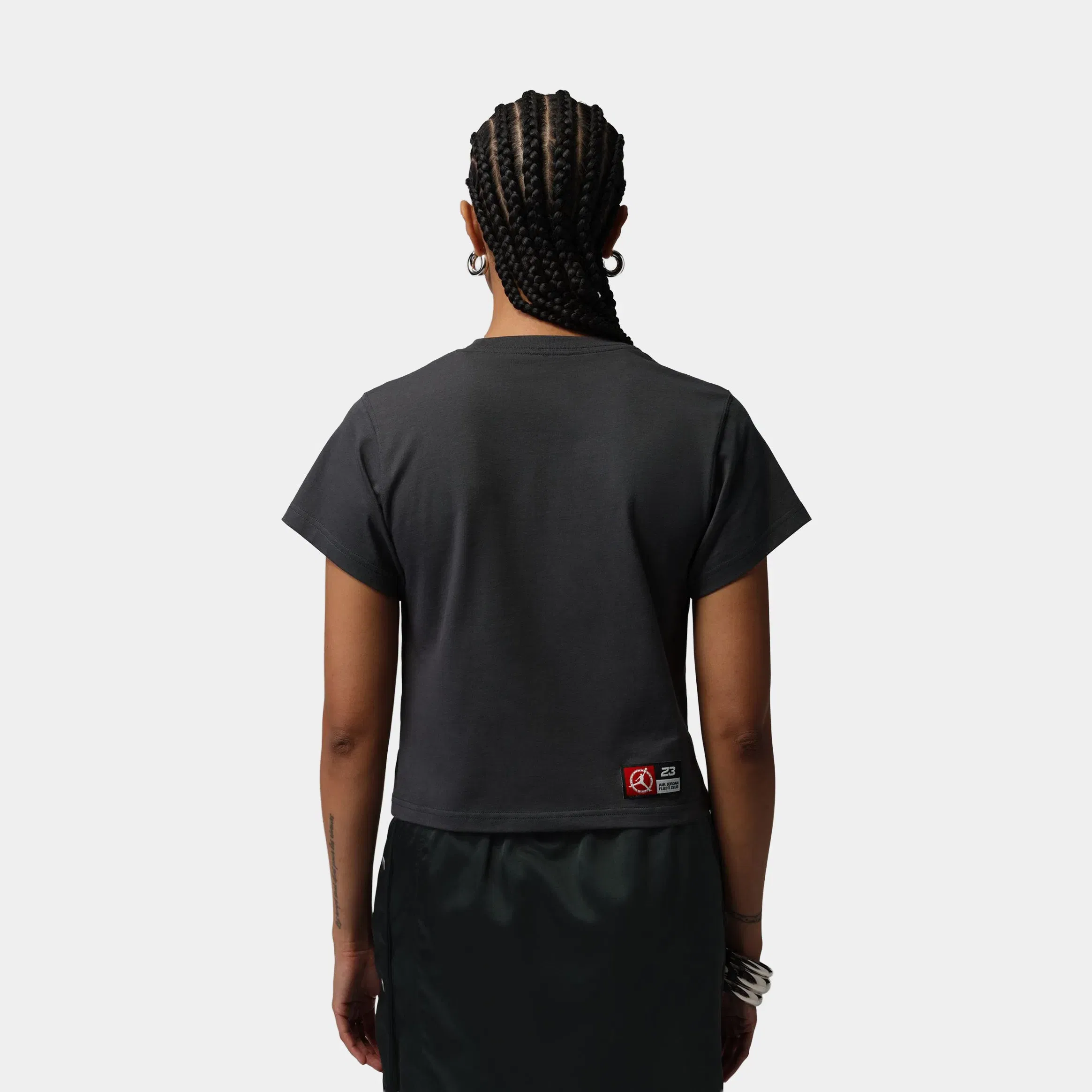 Air Jordan Brooklyn Graphic Womens Short Sleeve Shirt (Anthracite)