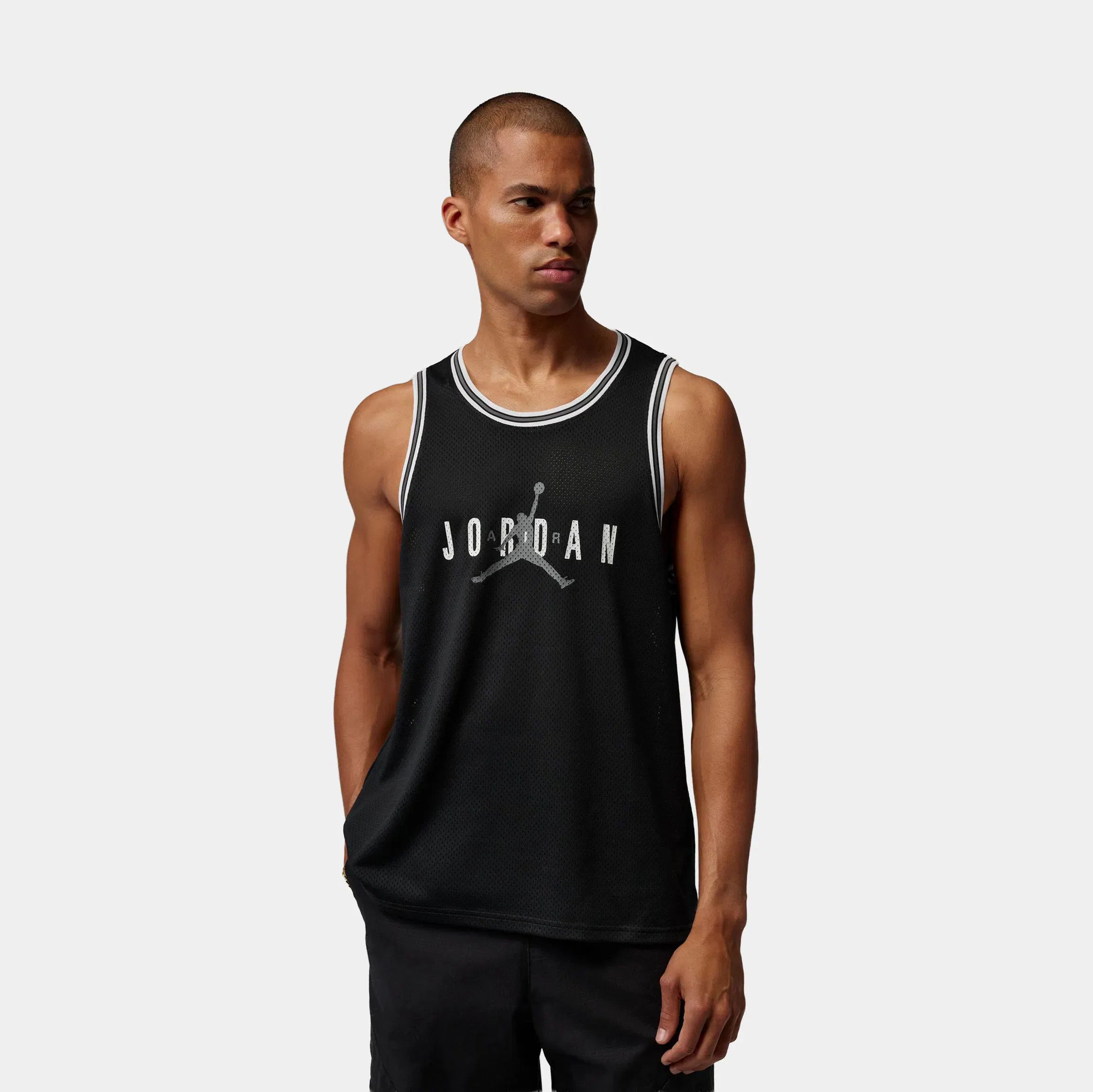 Air Jordan Brooklyn Mesh Mens Jersey (Black/Iron Grey)