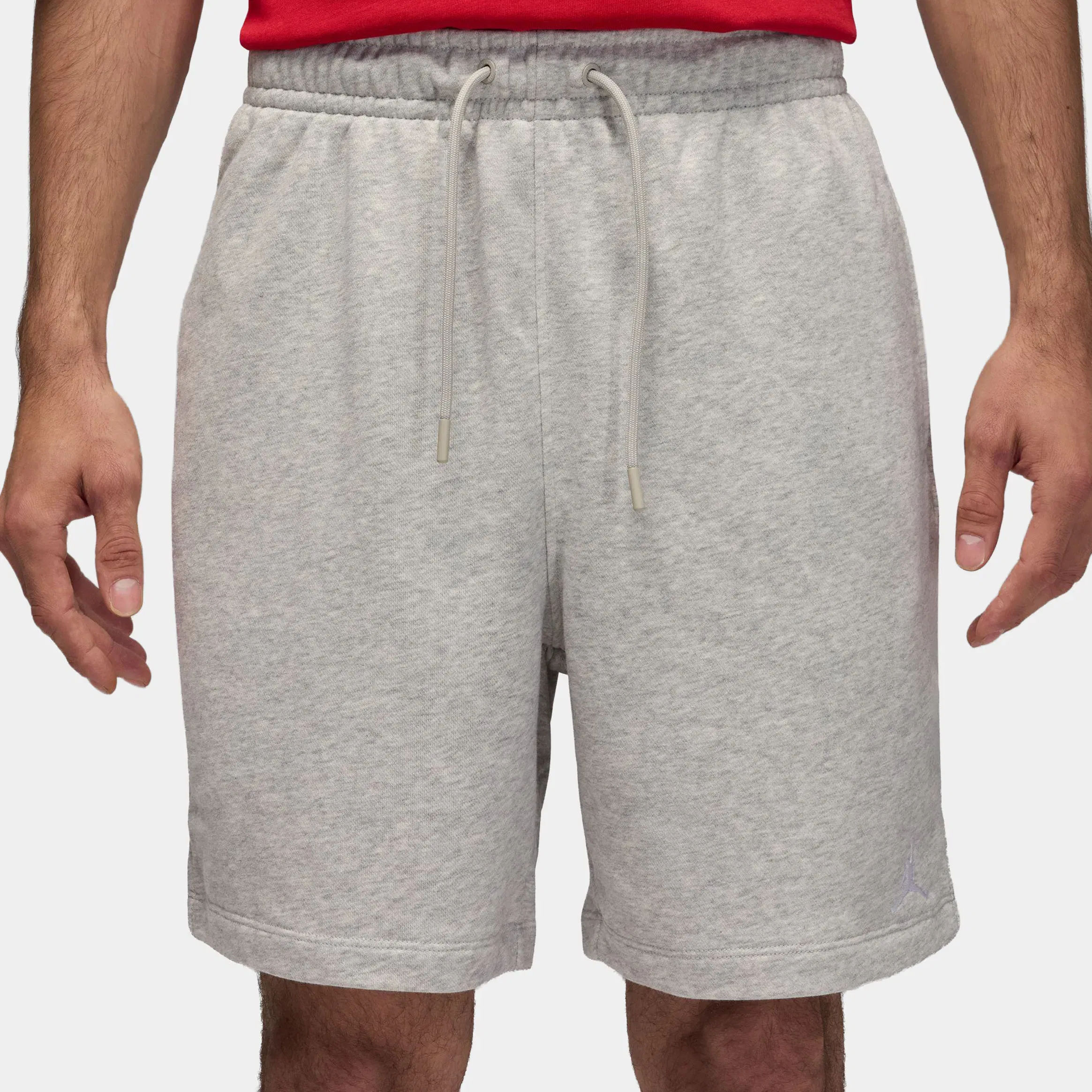Air Jordan Brooklyn Fleece Mens Shorts (Grey Heather/White)