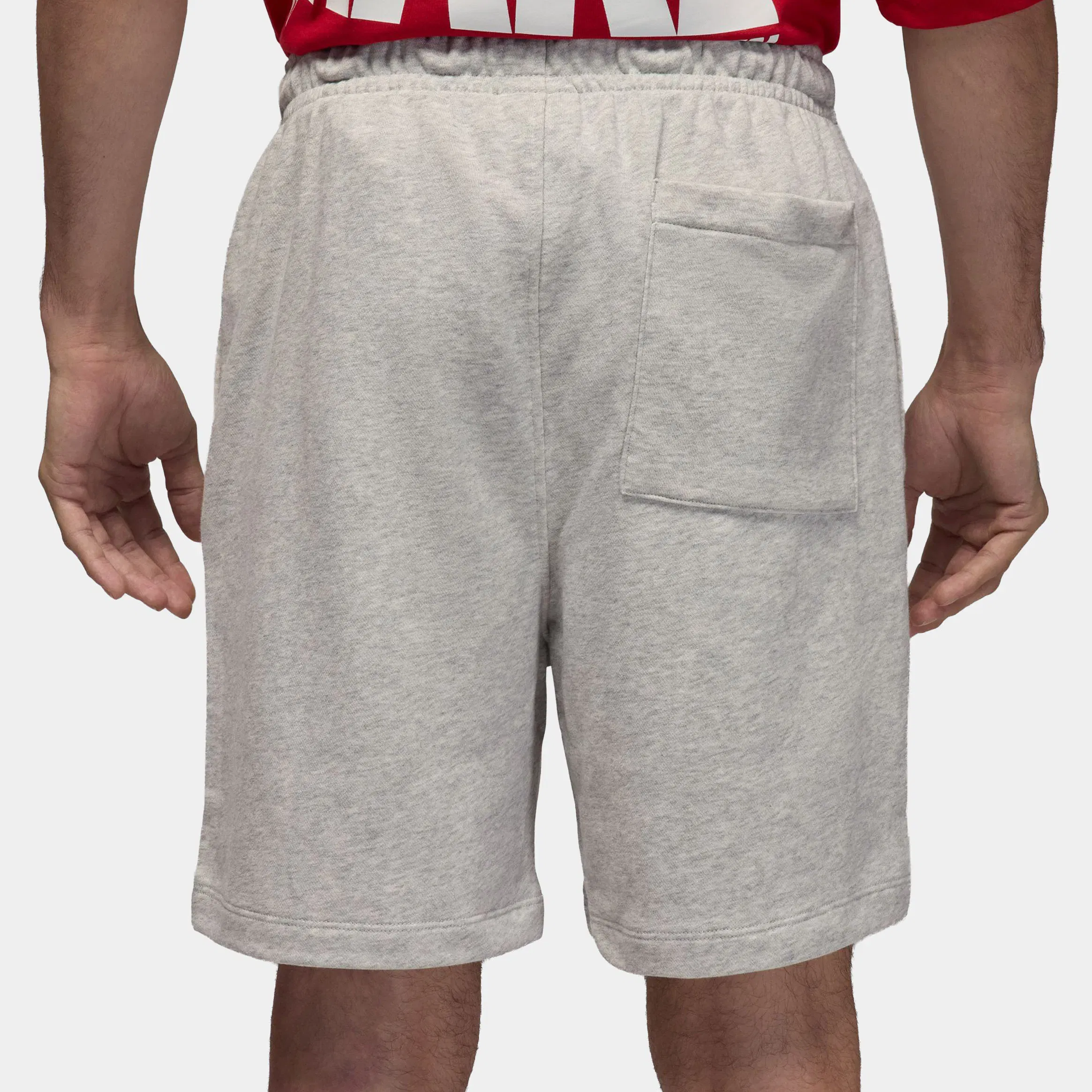 Air Jordan Brooklyn Fleece Mens Shorts (Grey Heather/White)