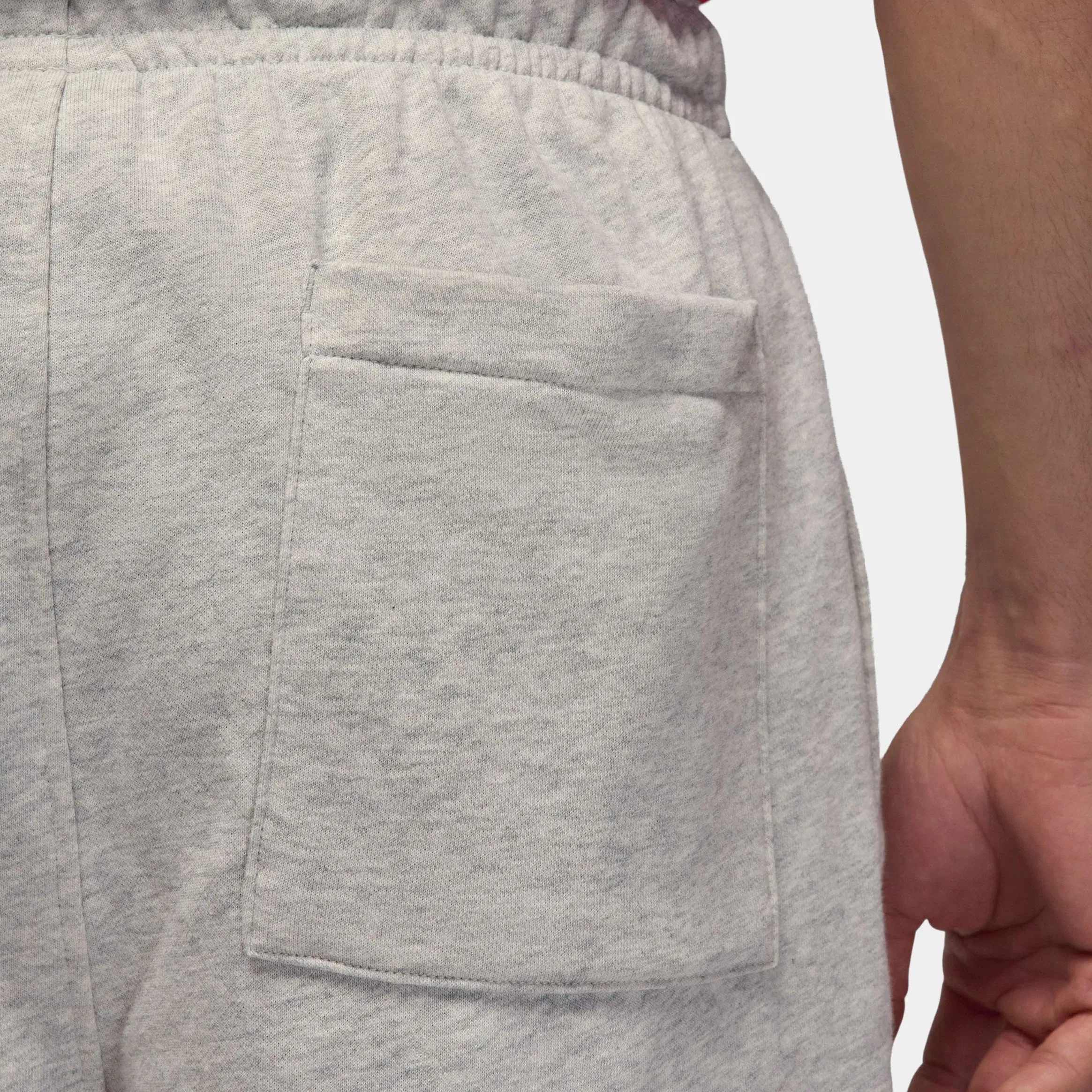 Air Jordan Brooklyn Fleece Mens Shorts (Grey Heather/White)
