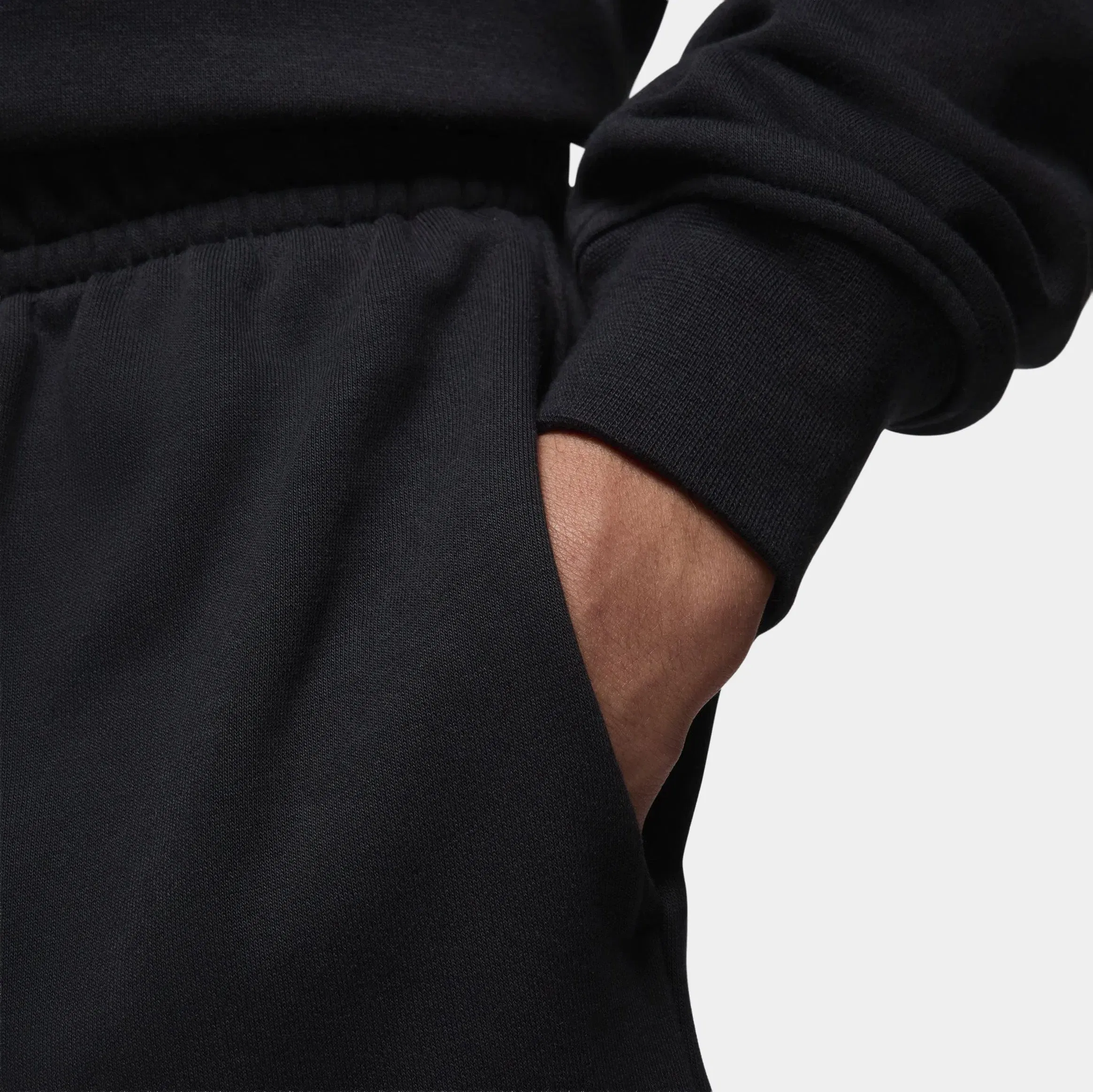 Air Jordan Brooklyn Fleece Mens Shorts (Black/White)