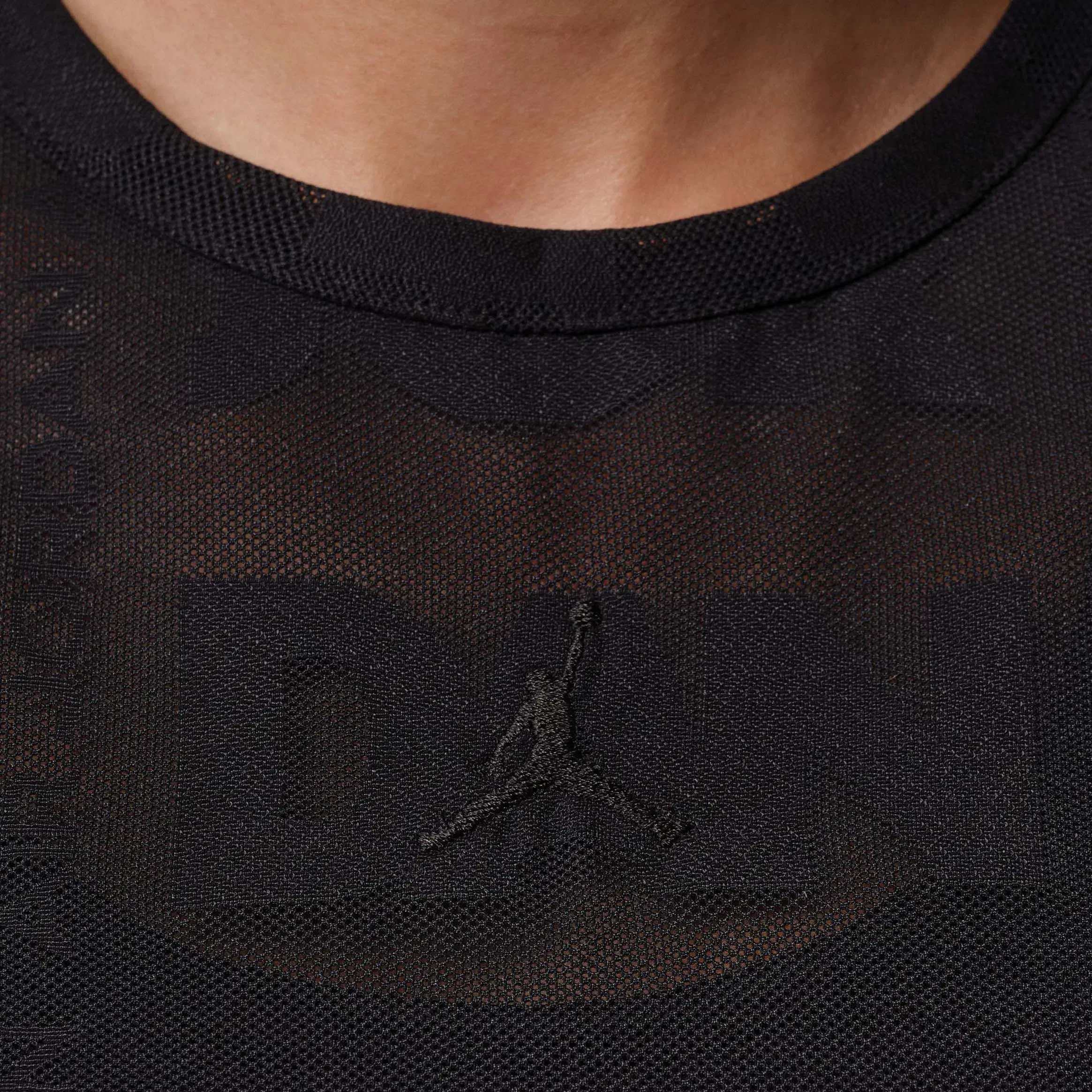 Air Jordan Flight Open Knit Womens Short Sleeve Shirt (Black)