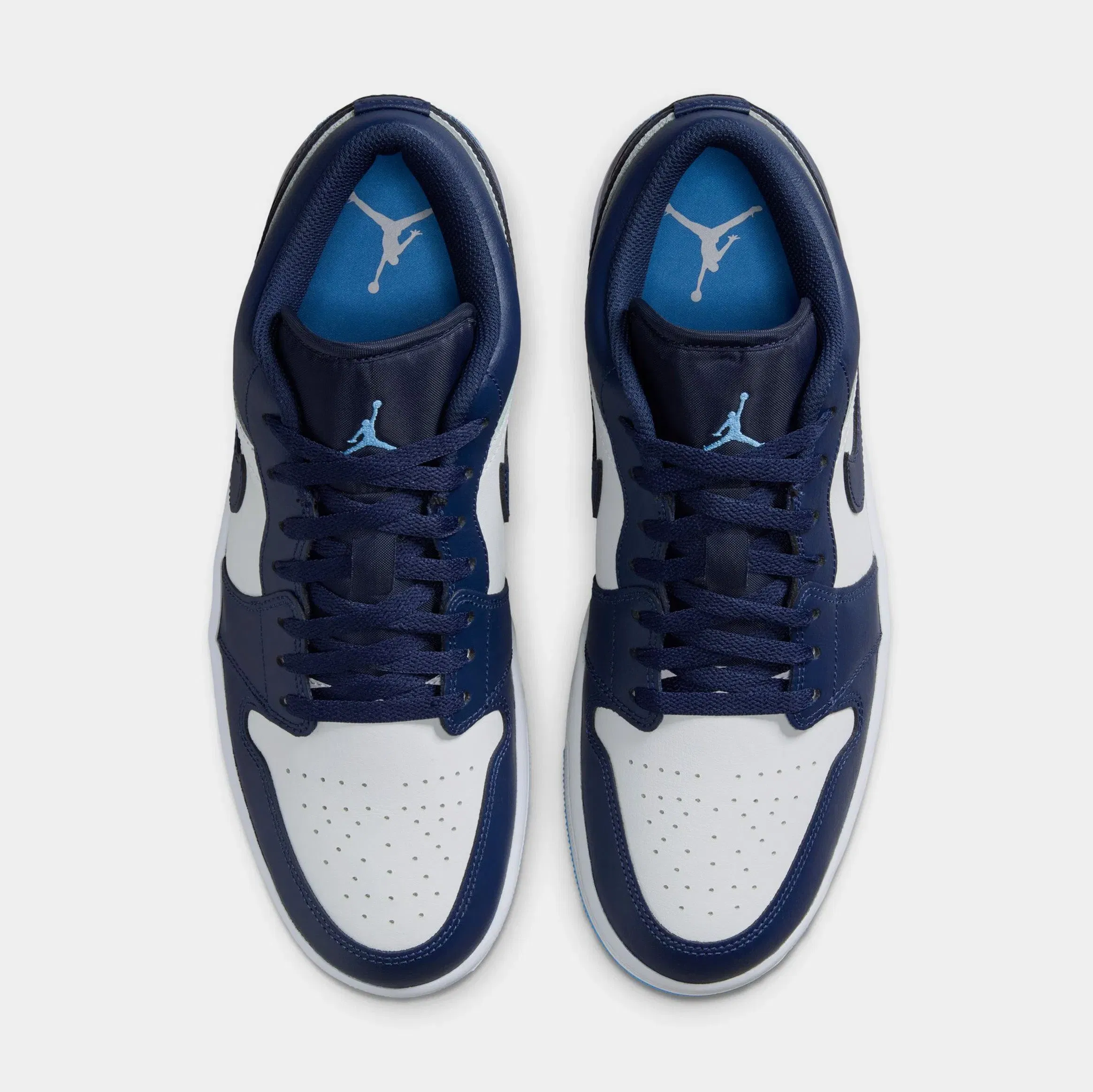 Air Jordan 1 Low Mens Lifestyle Shoes (Midnight Navy/White/University Blue)