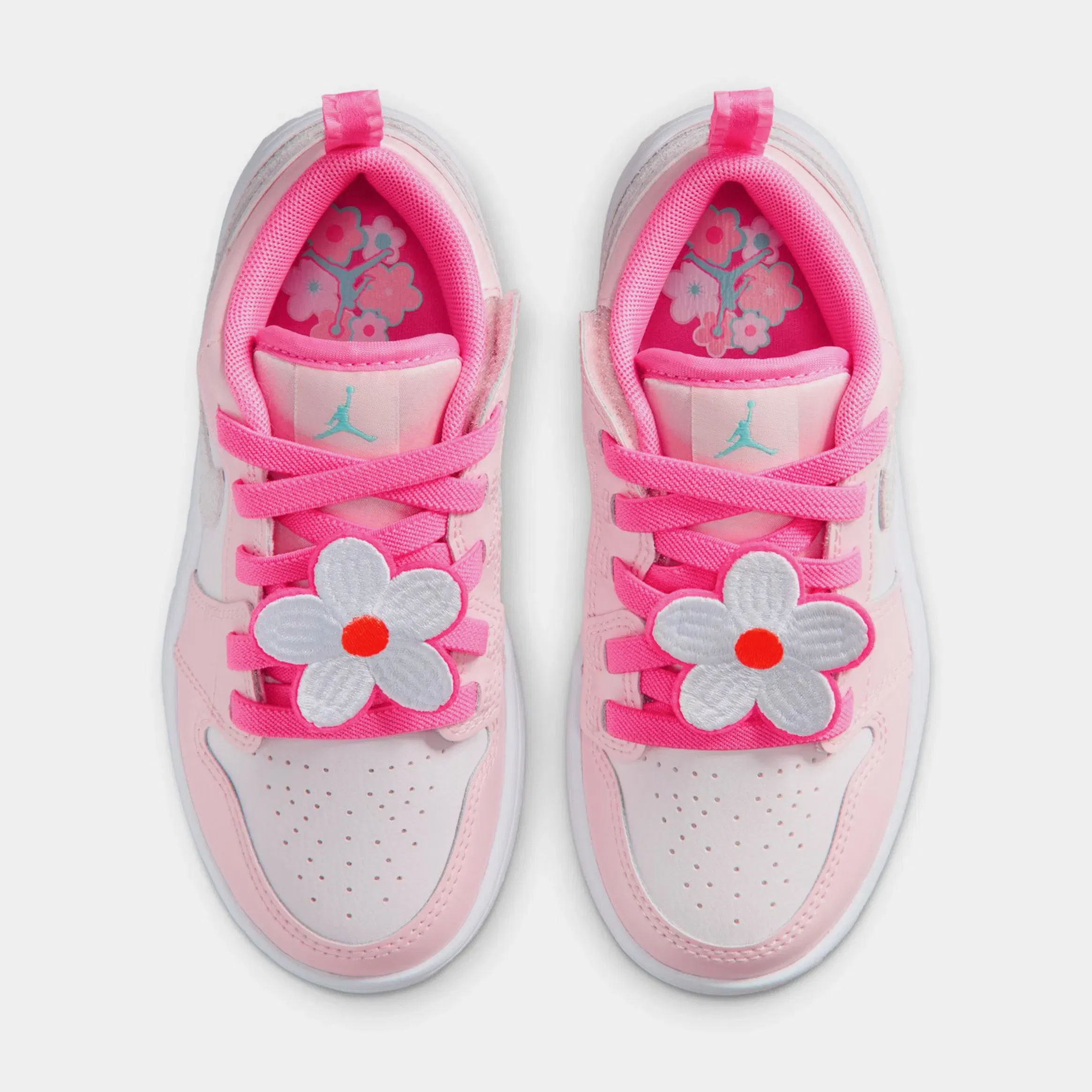Air Jordan 1 Low Alt SE Preschool Lifestyle Shoes (Pink Glow/Light Aqua/Pink Bloom)