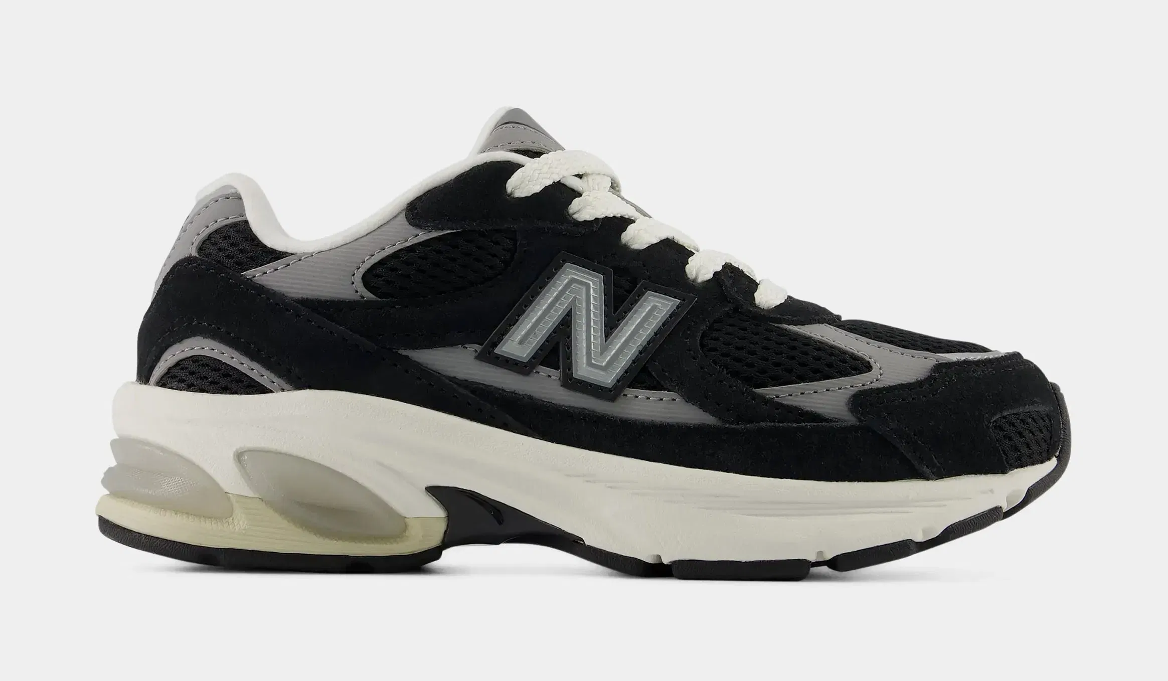 NEWBALANCE 2010 Lace Preschool Running Shoes (Black/Shadow Grey)