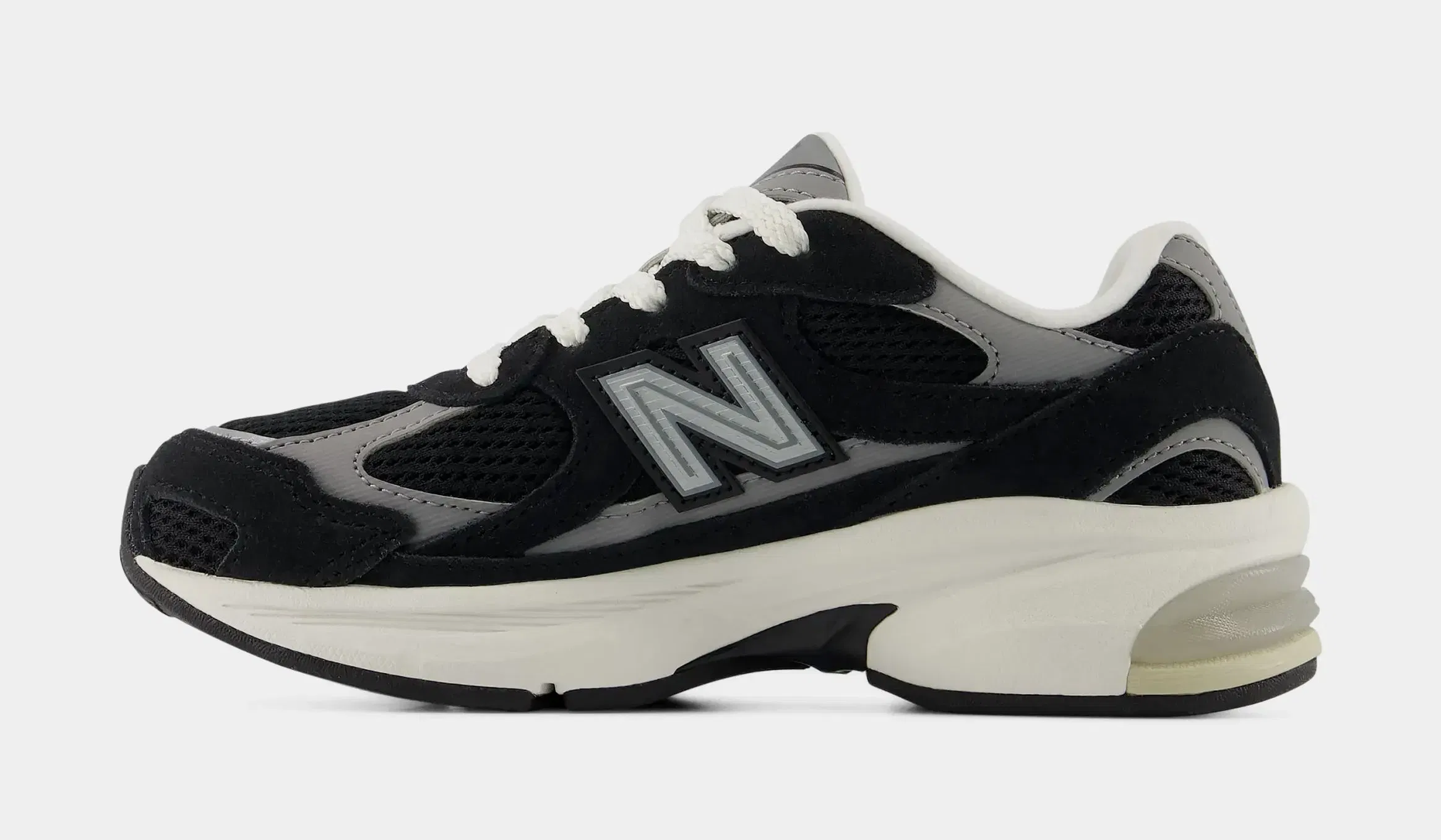NEWBALANCE 2010 Lace Preschool Running Shoes (Black/Shadow Grey)